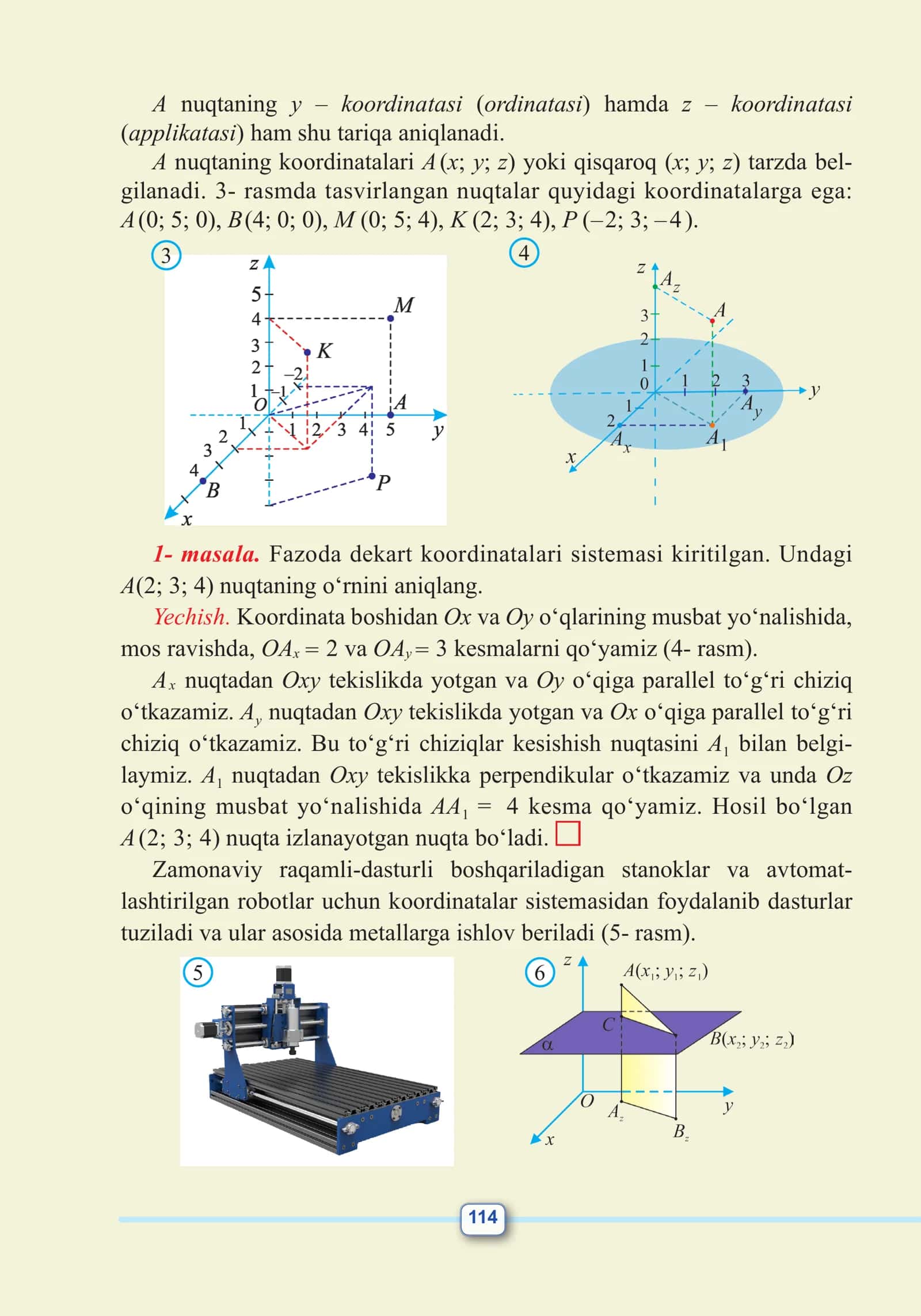 FAZODA KOORDINATALAR SISTEMASI 2
