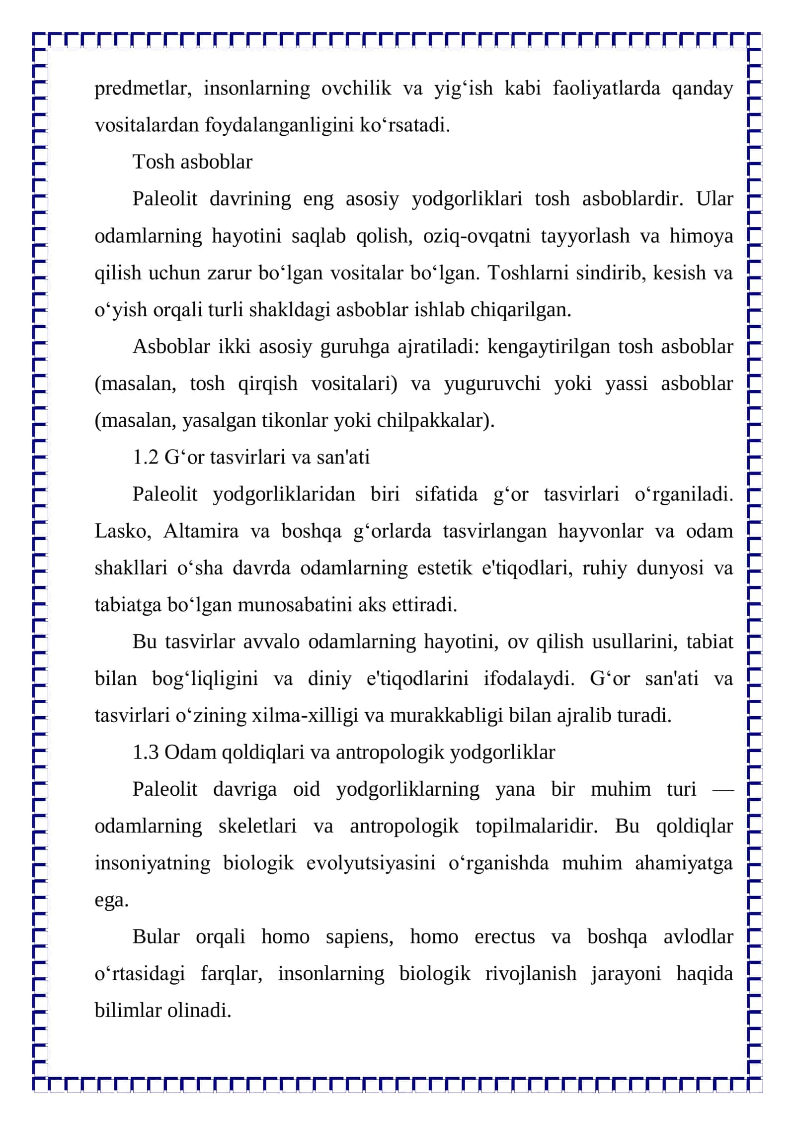 Paleolit davri yodgorliklari va ularning tarixini o'rganish 2
