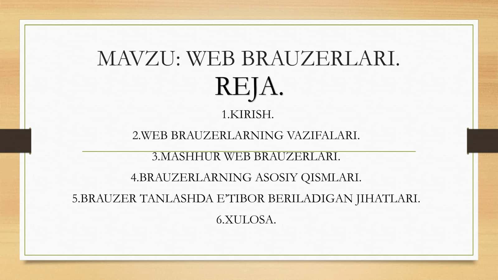 WEB BRAUZERLARI 2