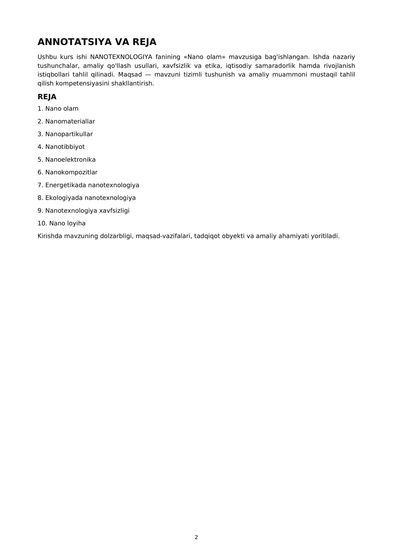 NANOTEXNOLOGIYA 2