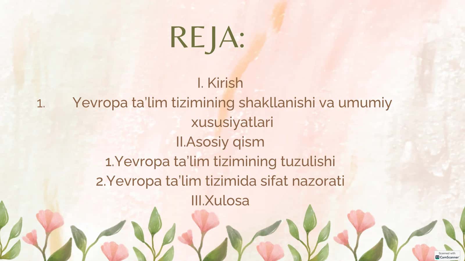 YEVROPA MAMLAKATLARI TA’LIM TIZIMI 2