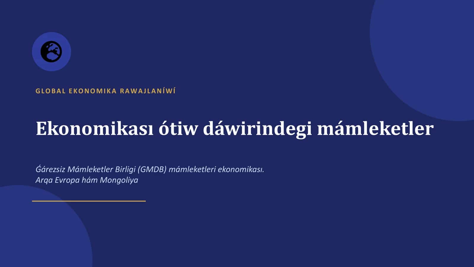 ekonomikasi otiw dawirindegi mamleketler 2
