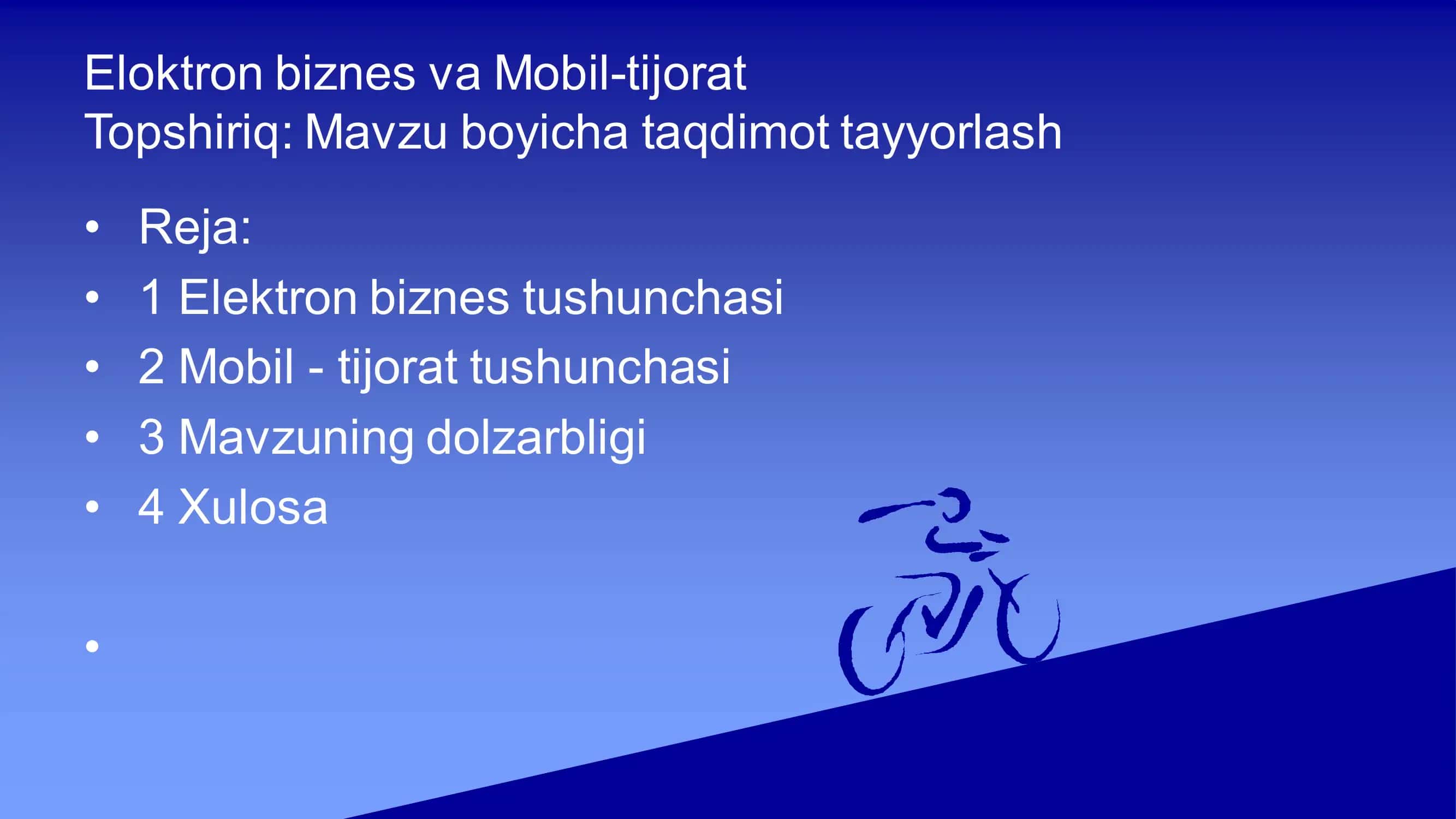 Elektron biznes va Mobil-tijorat 2