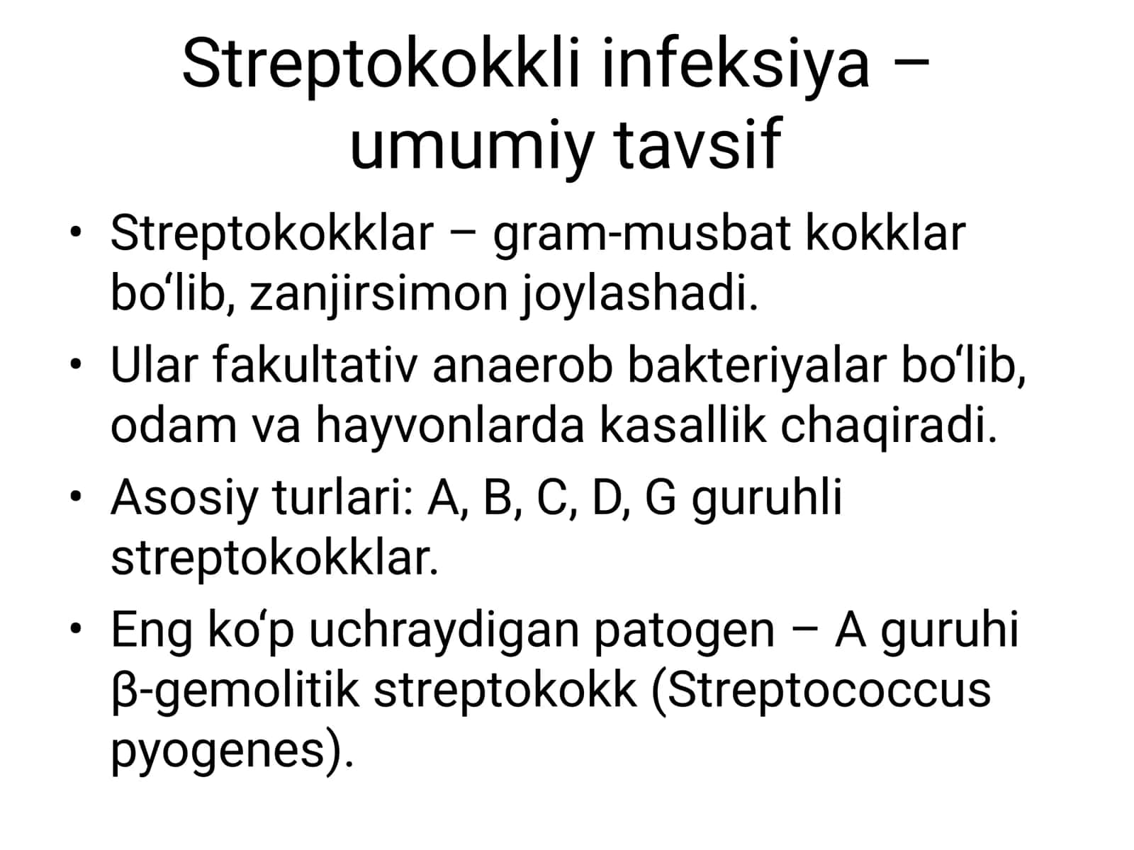 Streptokokkli va Pnevmokokk infeksiyalar 2