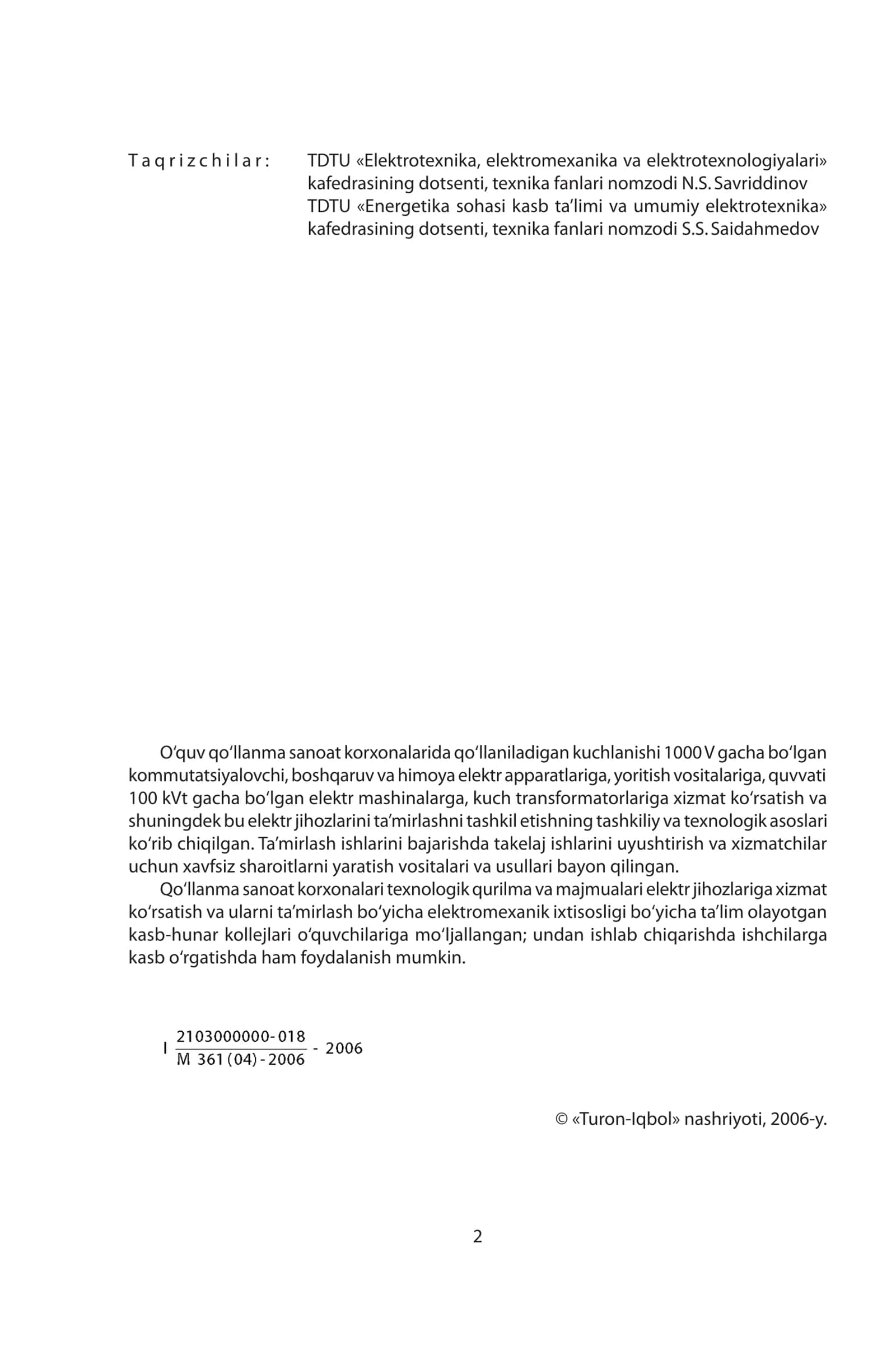 Kasb-hunar kollejlari uchun o‘quv qo‘llanma 2