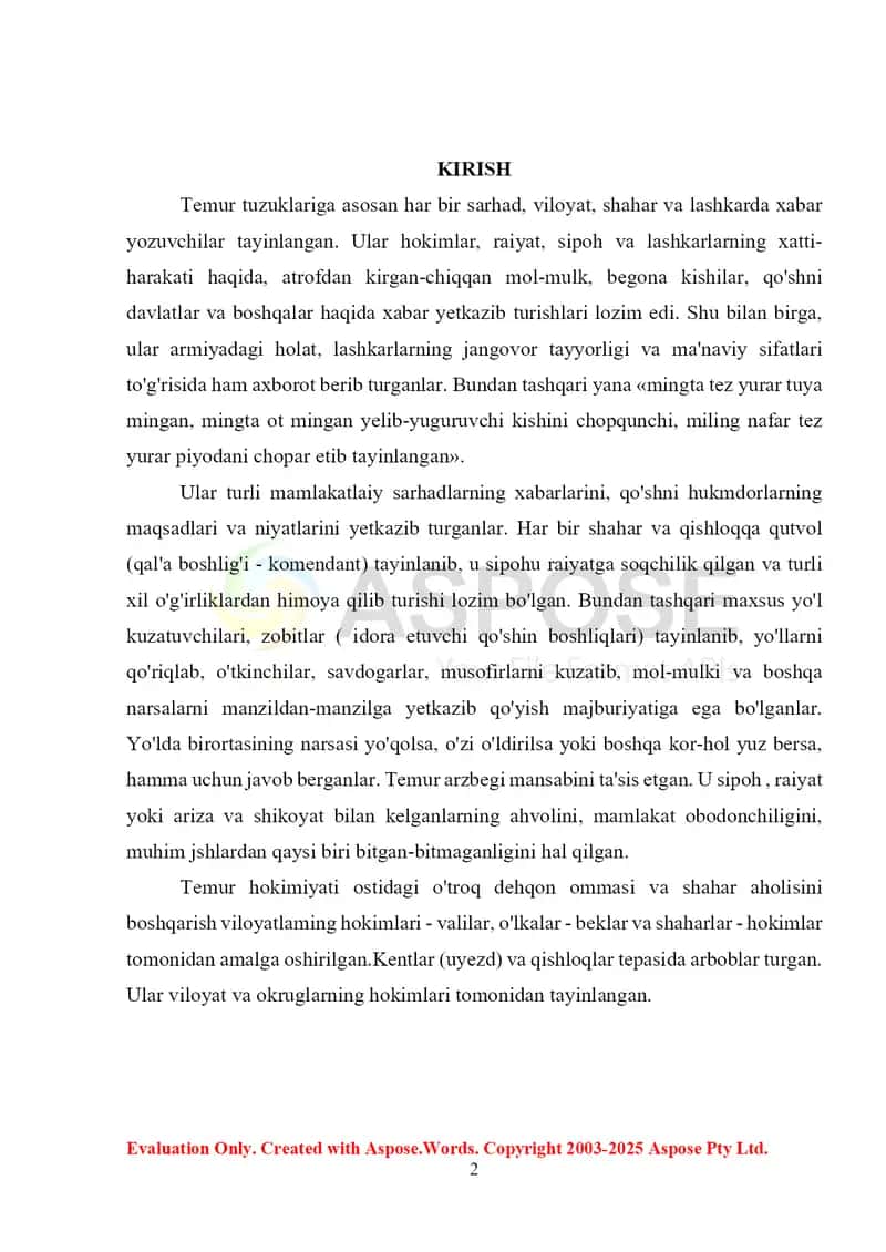 Amir Temur davlatida sud ishlari 2