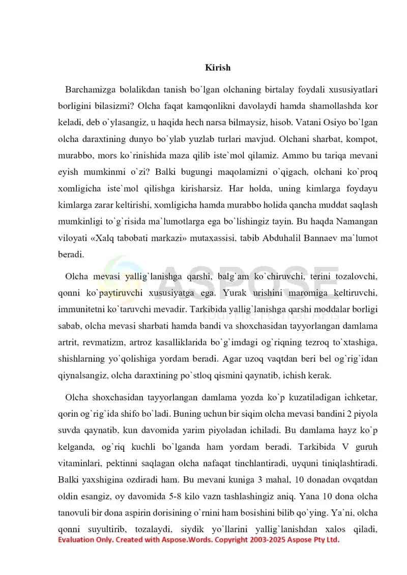 1500 tonna olchani saqlash uchun omborxonani tanlash va hisoblash 2