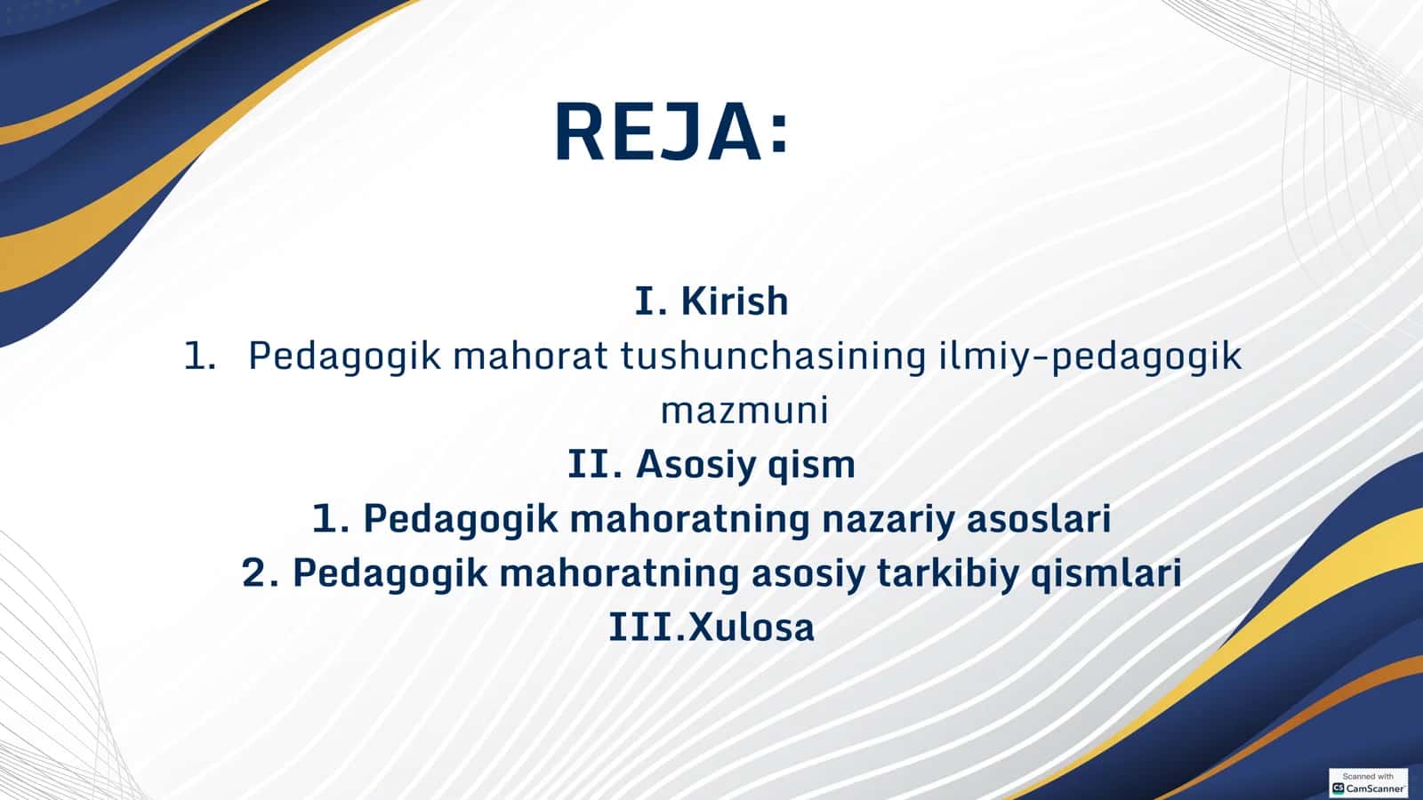 MAHORAT ASOSLARI VA UNING TARKIBIY QISMLARI 2