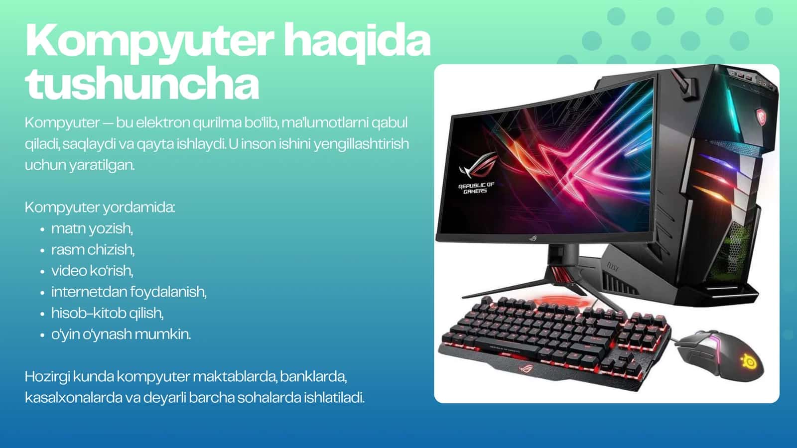 Kompyuter savodxonligi 1-dars 2