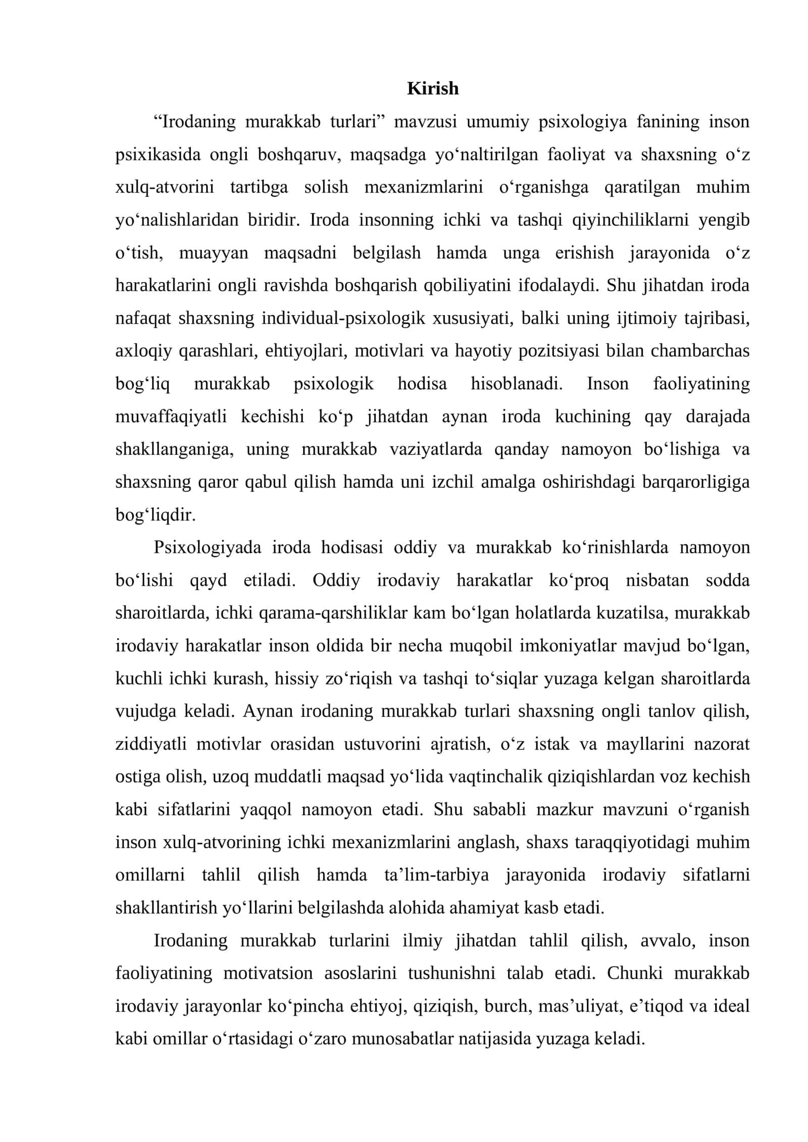 IRODANING MURAKKAB TURLARI 2