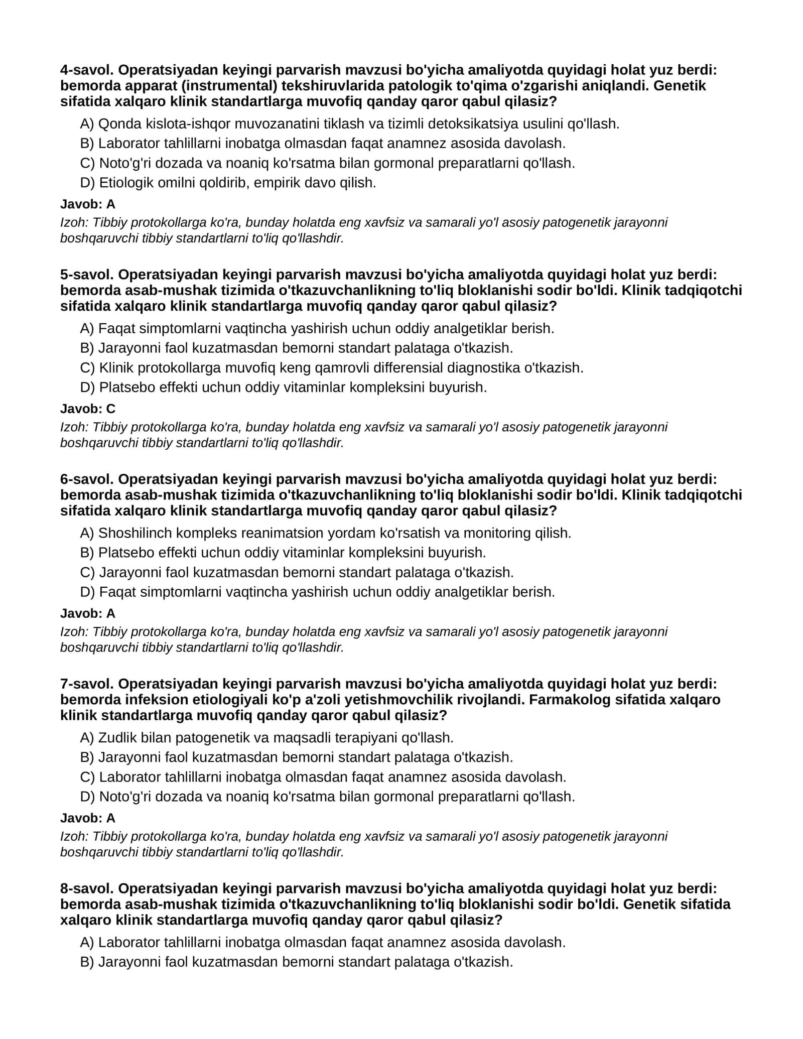 OPERATSIYADAN KEYINGI PARVARISH - 2-QISM 2