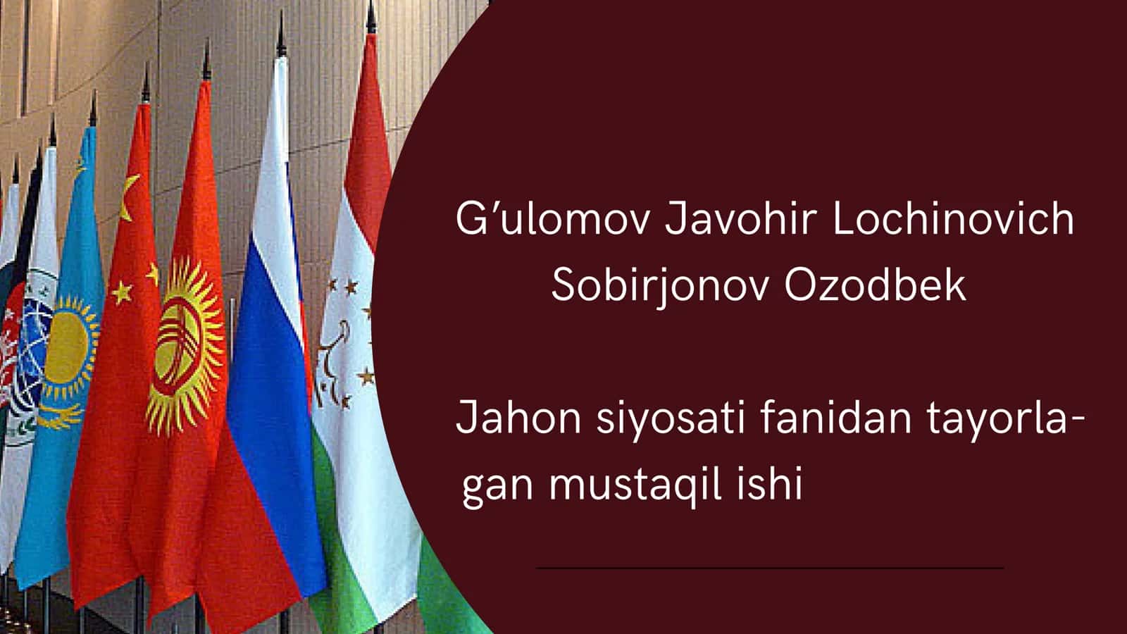 Jahon Siyosati 2
