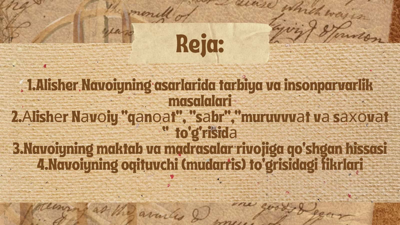 Аlishеr Nаvоiyning asarlarida tarbiya va insonparvarlik masalalari 2