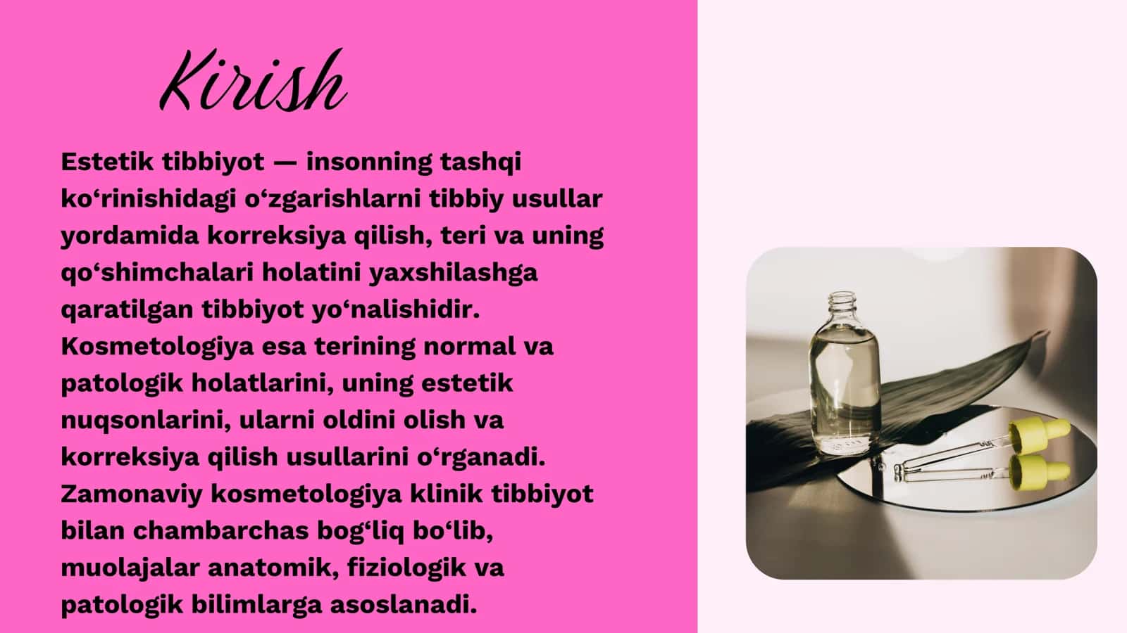Estetik tibbiyot va kosmetologiya klinik fan sifatida. 2