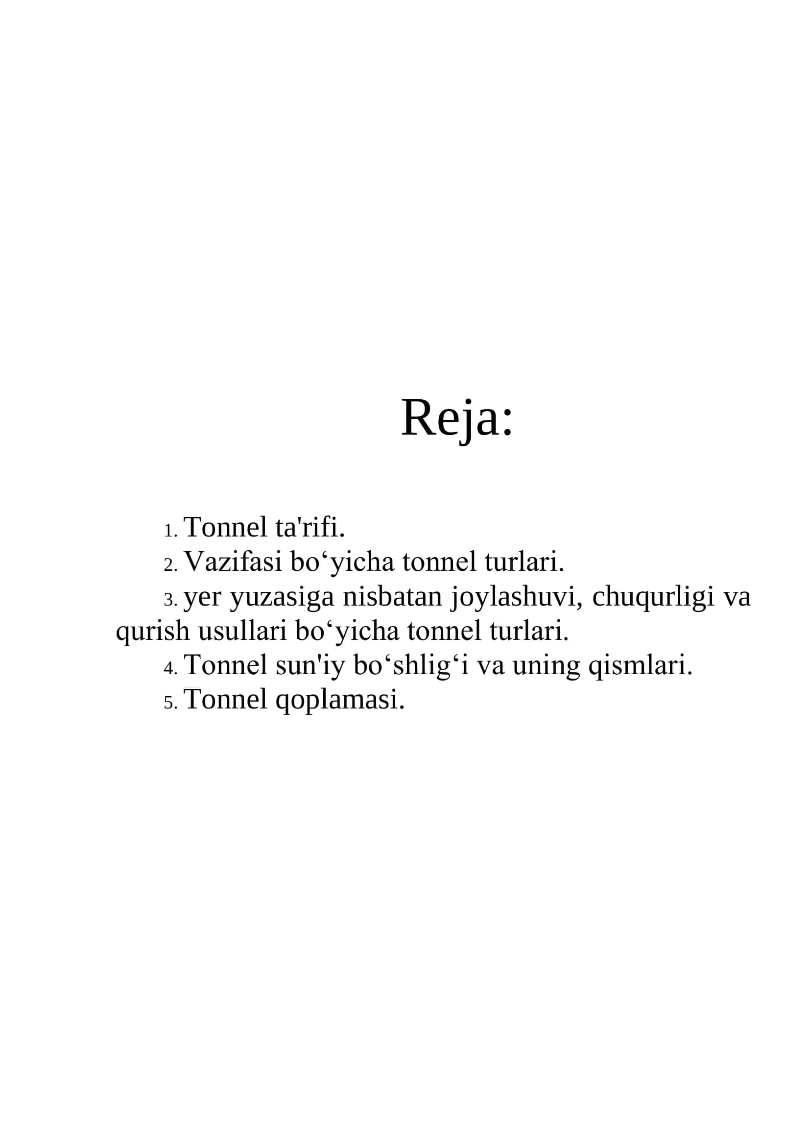Tonnel Ta'rifi 2