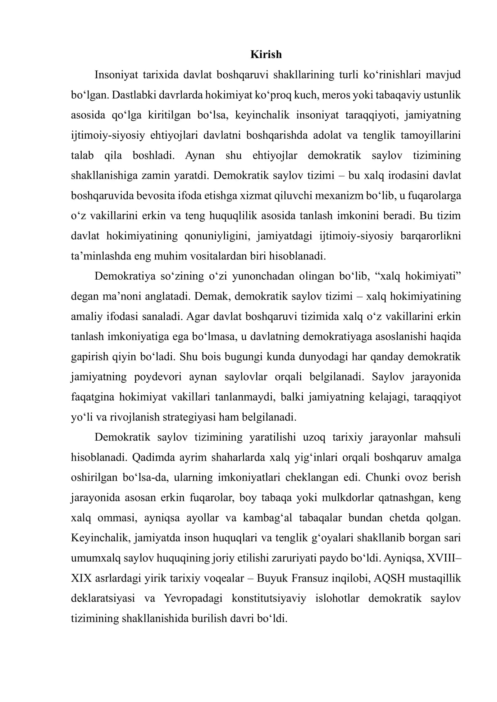 DEMOKRATIK SAYLOV TIZIMINING YARATILISHI 2