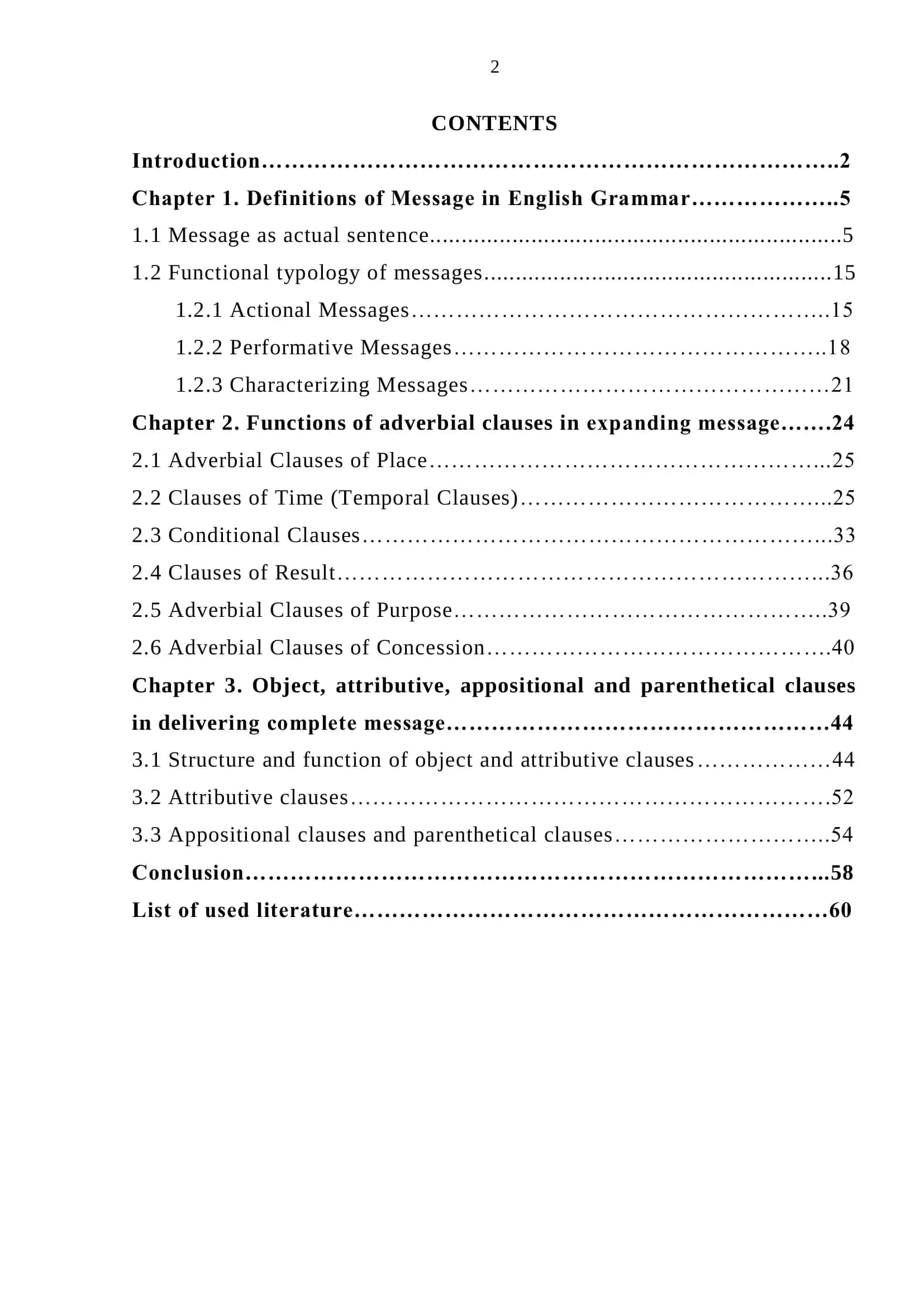 Clauses in Enlish Language and their role in Expanding Message 2