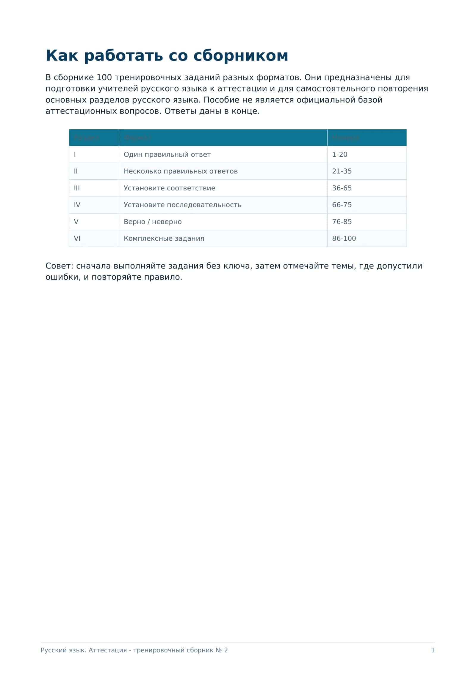 Тесты для подготовки к аттестации 2