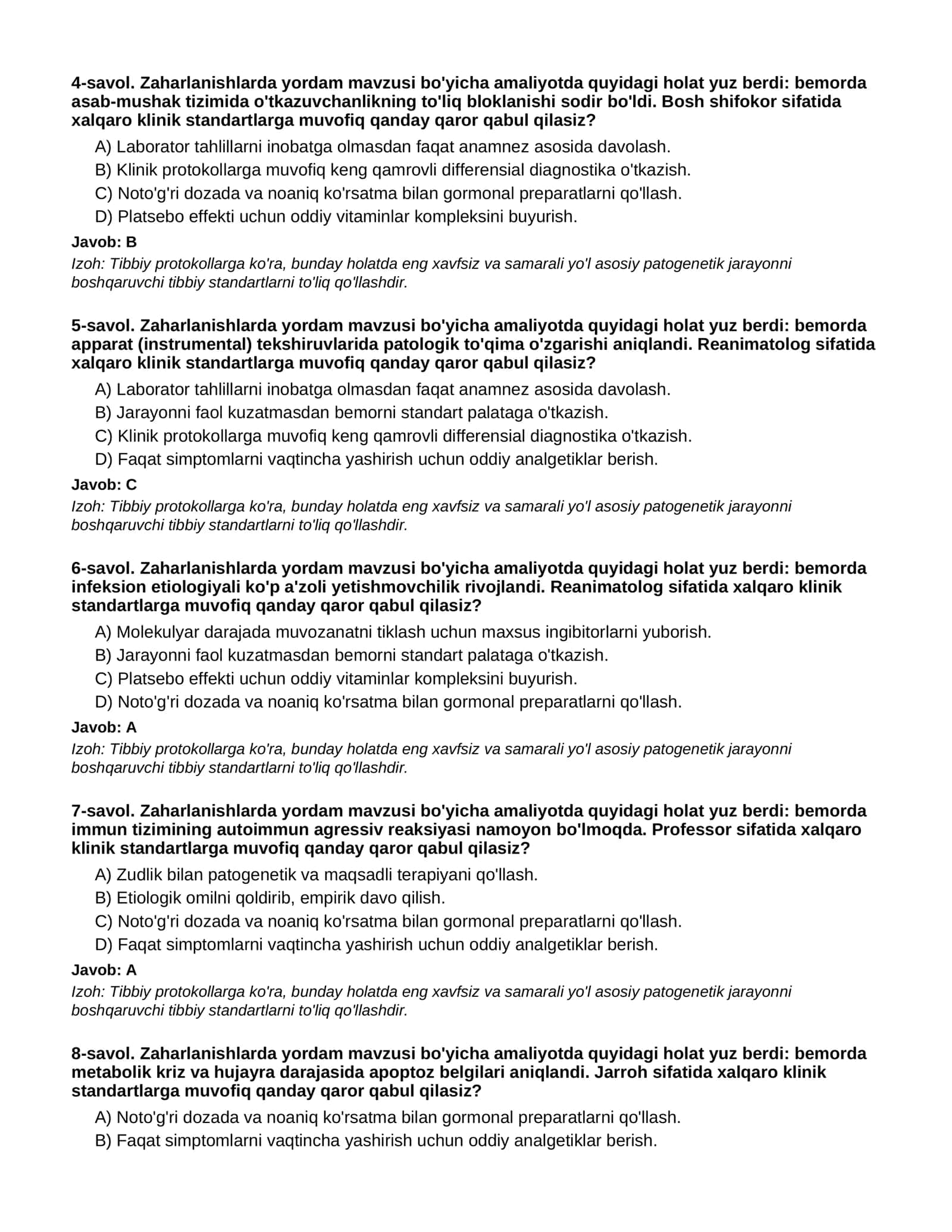 Zaharlanishlarda yordam - 2-QISM 2