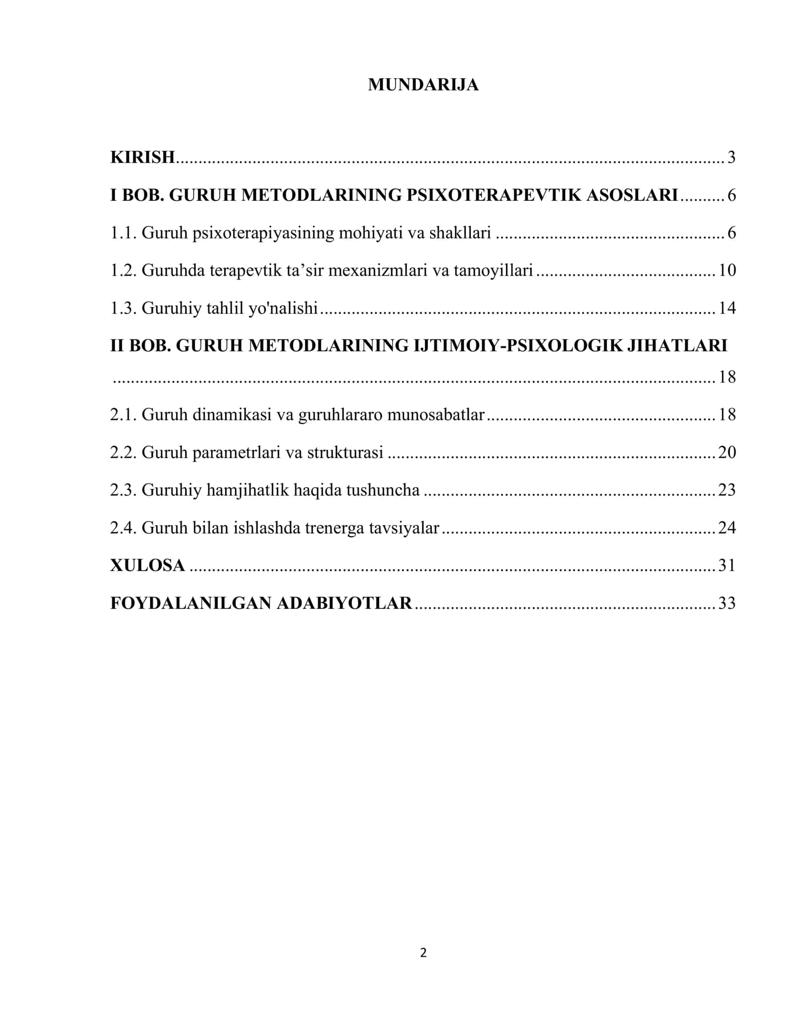 Guruh metodlarining psixoterapevtik va ijtimoiy-psixologik jihatlari 2