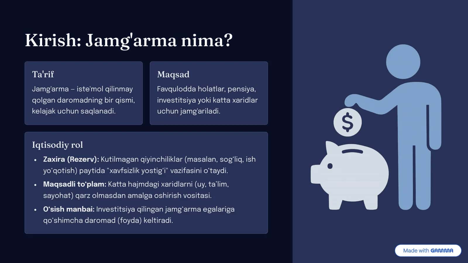 Jamg‘arma ("fond") 2