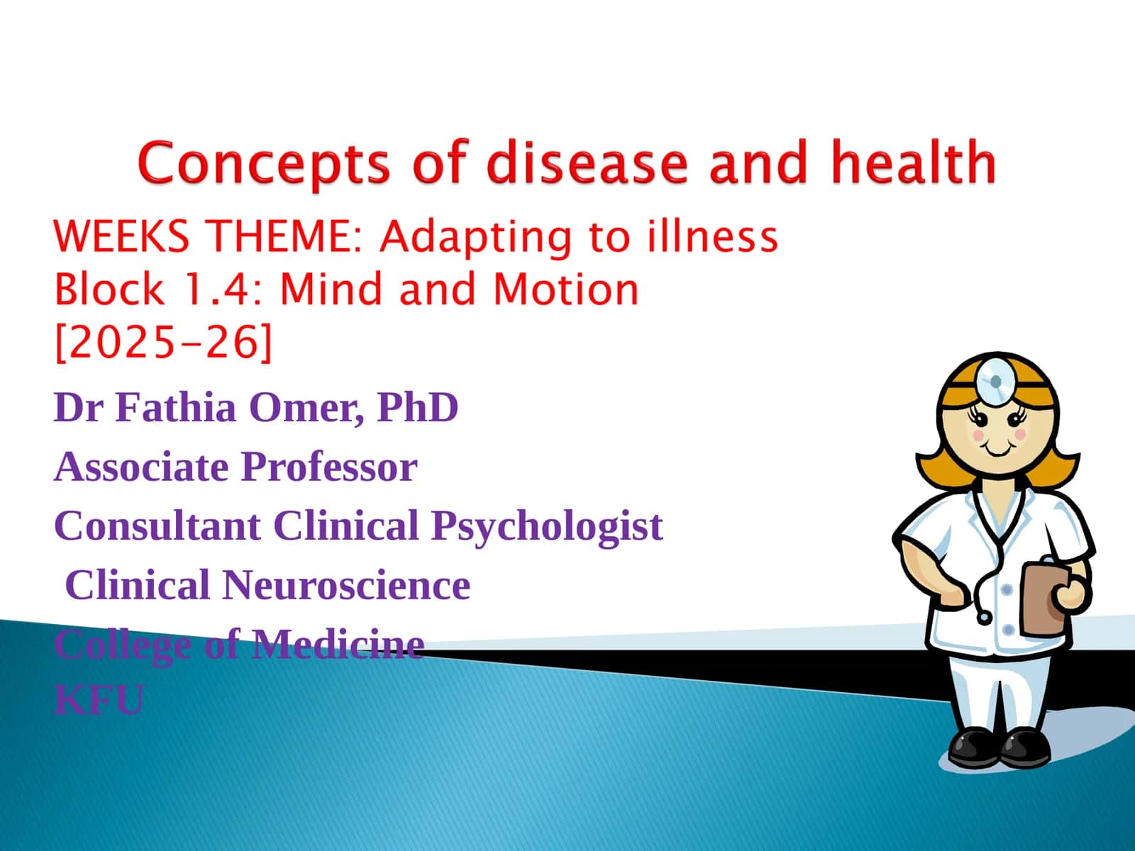 Concepts of disease and health 2