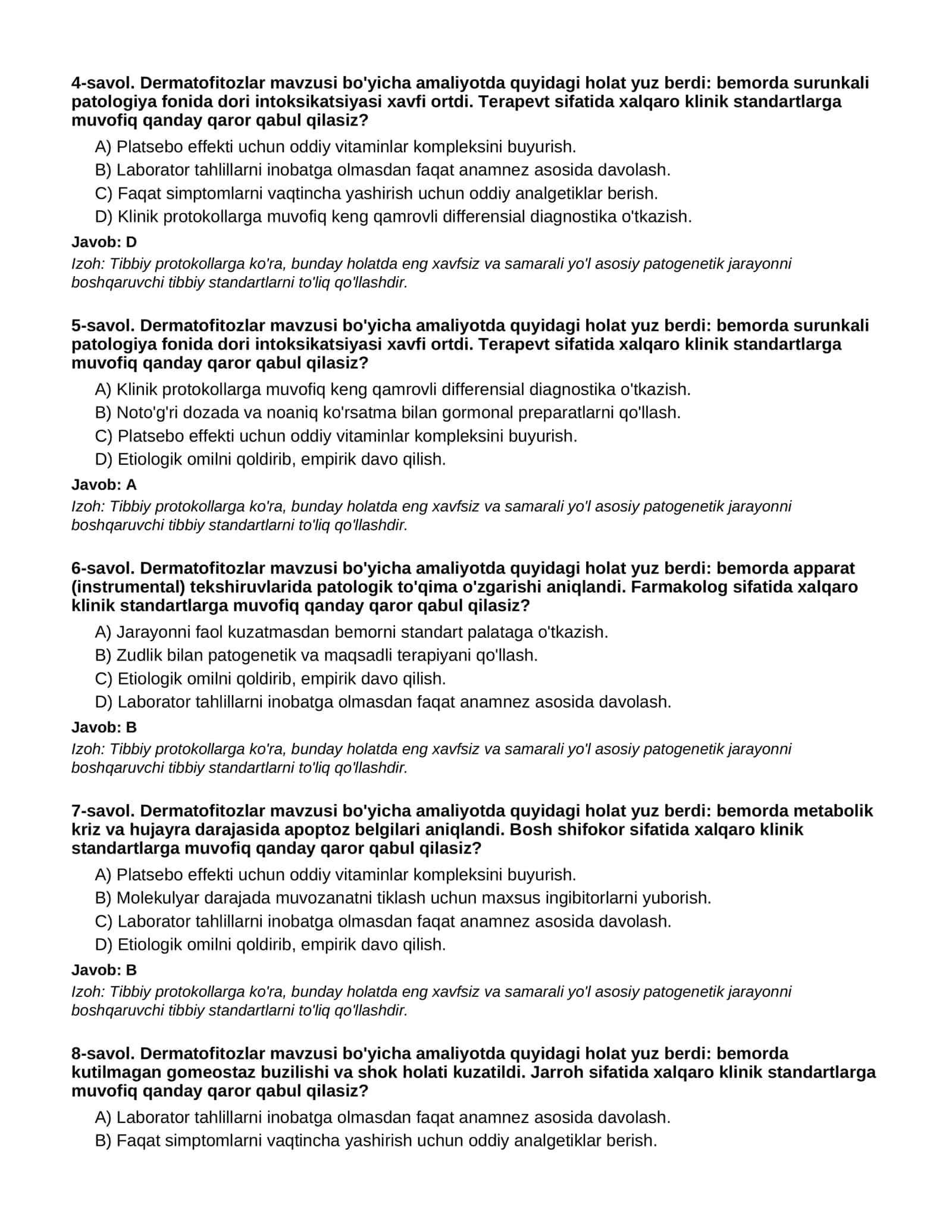 DERMATOFITOZLAR - 1-QISM 2