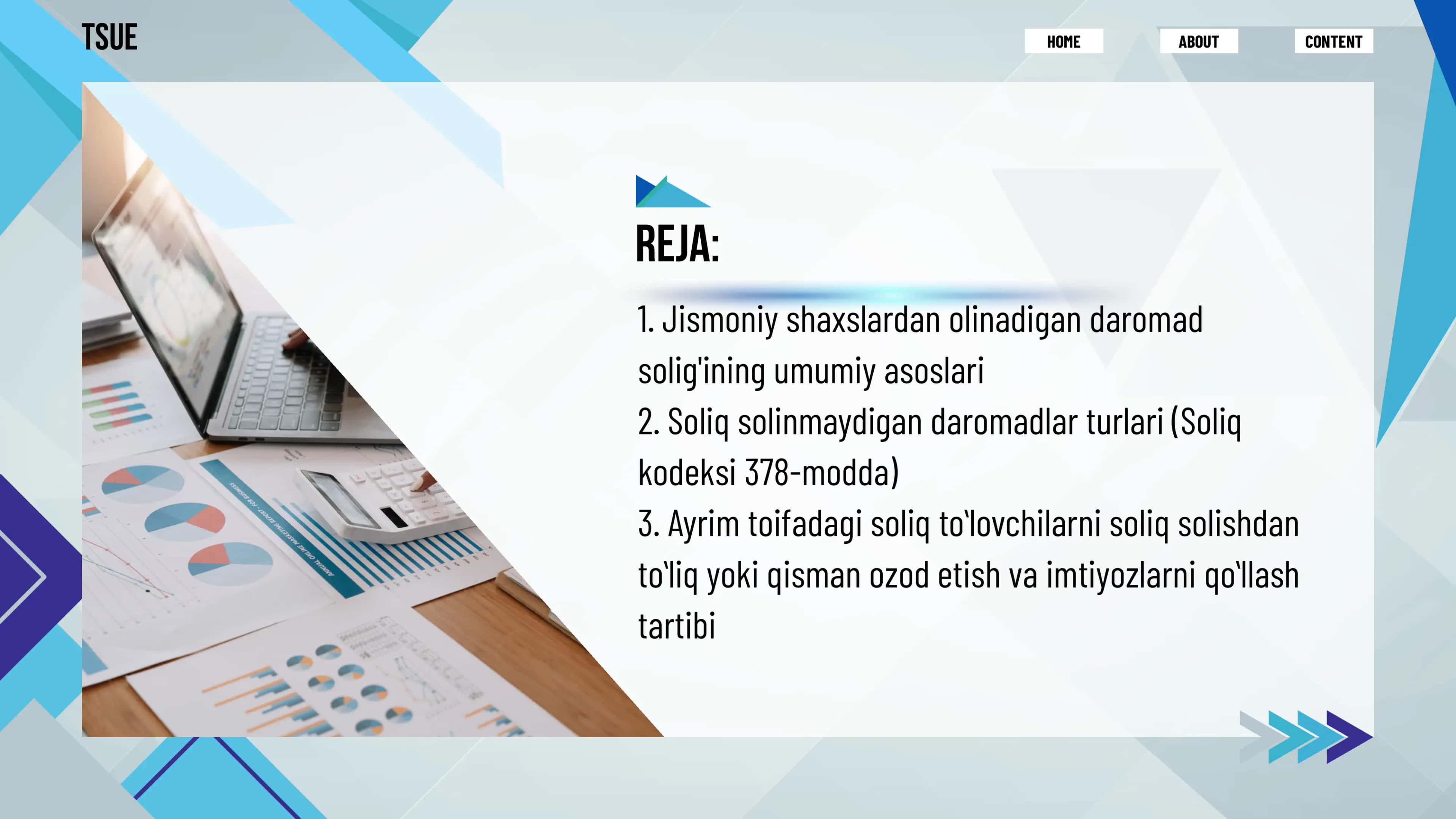 Jismoniy shaxslardan olinadigan daromad solig'i bo'yicha imtiyozlar qo'llanilishi 2