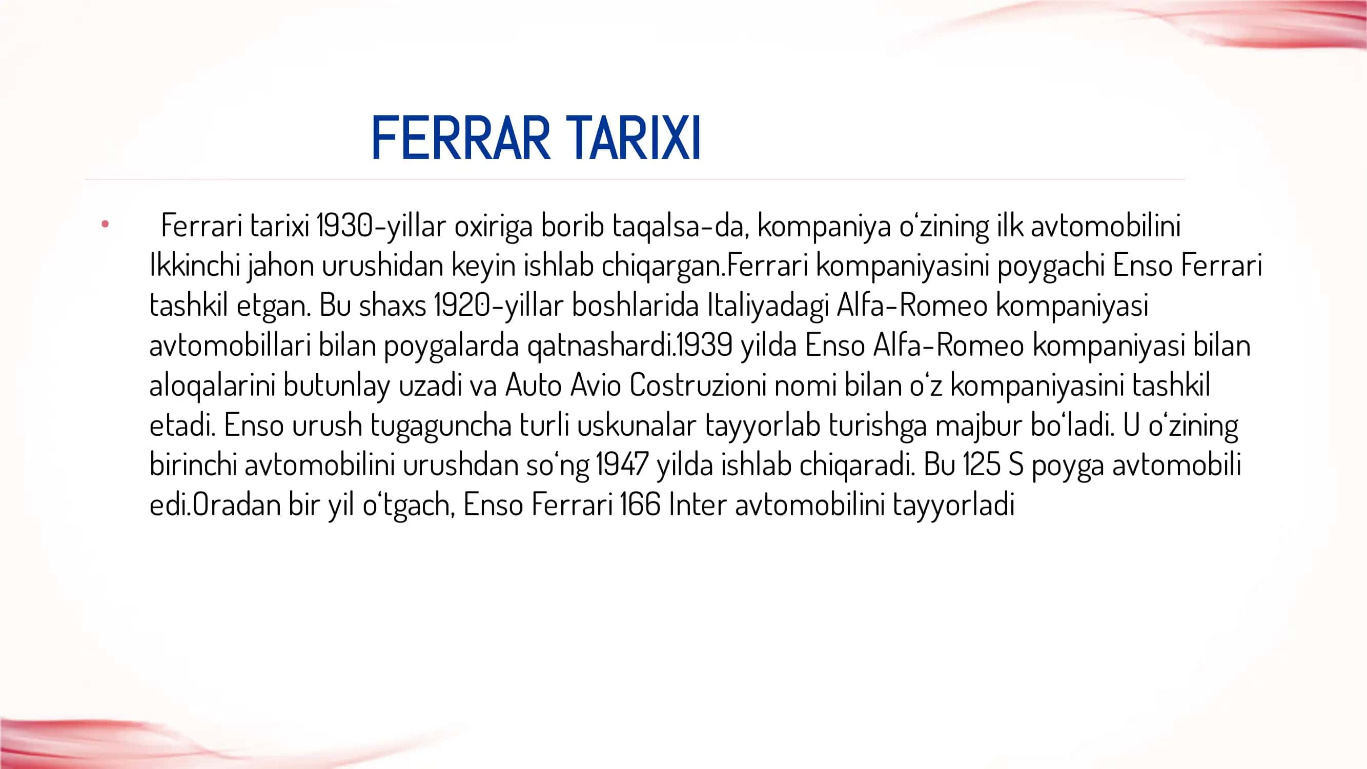 Ferrari kompaniyasining HR tizimi 2