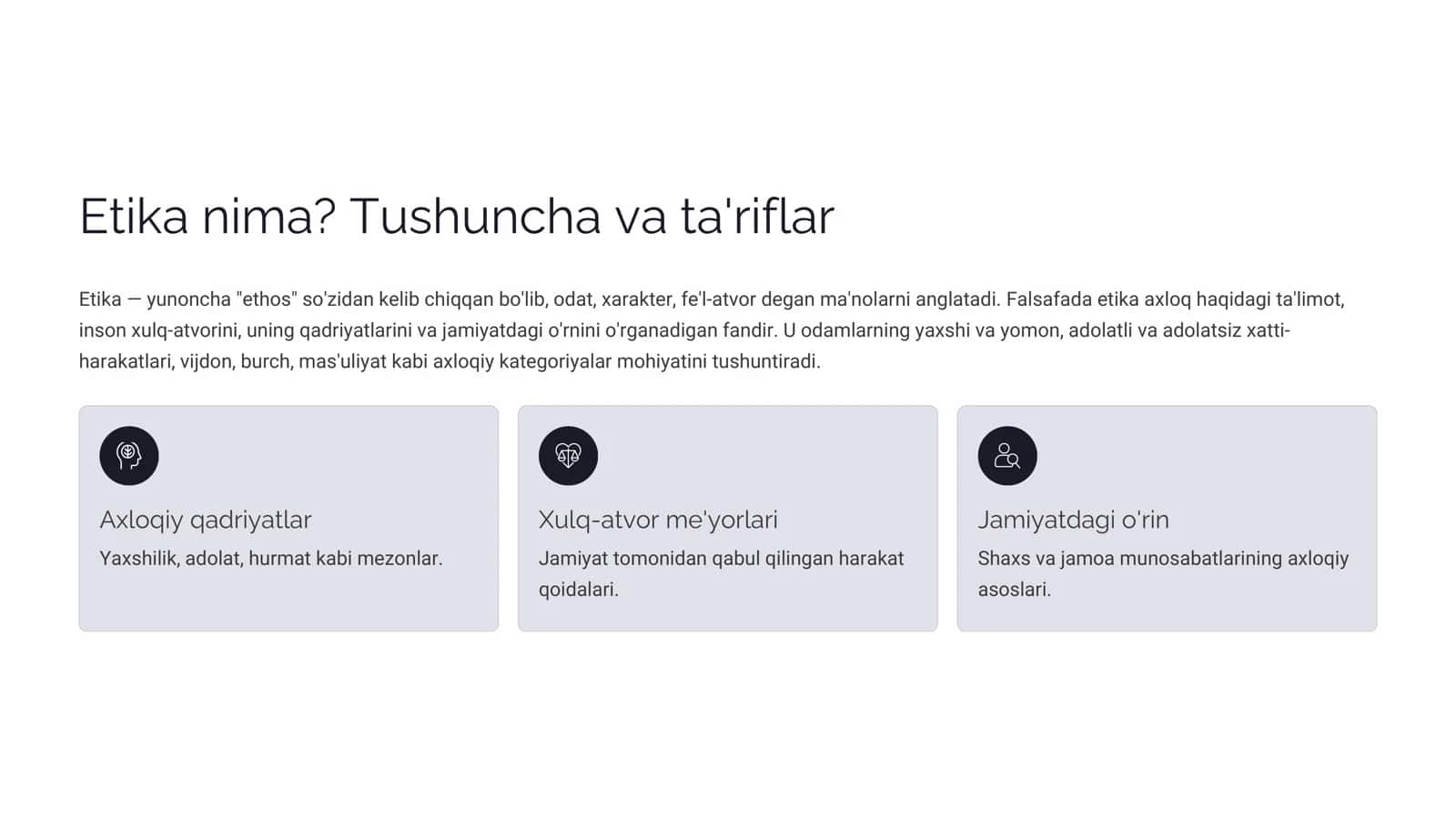 Axloq falsafasi: Etika fani va uning jamiyatdagi ahamiyati 2