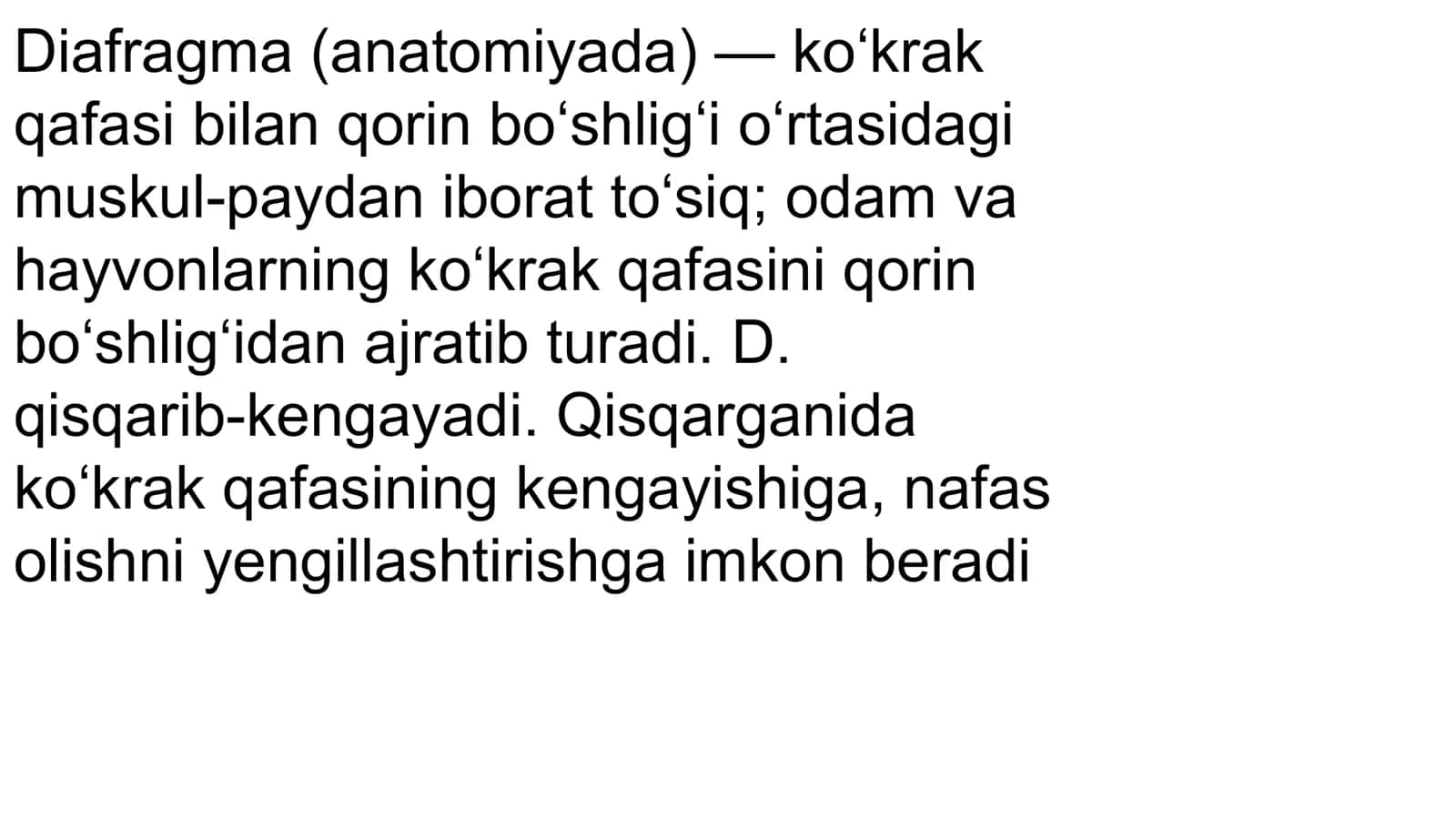 Diafragma mushaklari fiziologiyasi 2