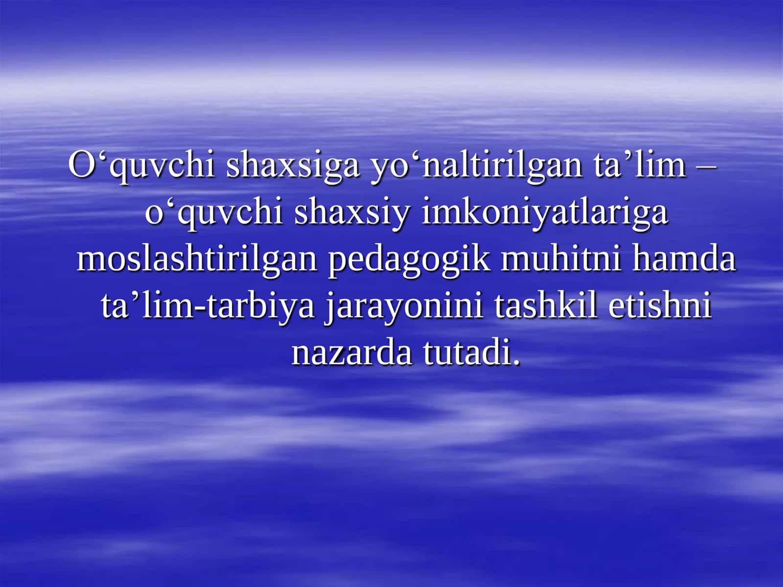 SHAXSGA YO’NALTIRILGAN TA’LIM TEXNOLOGIYALARI 2