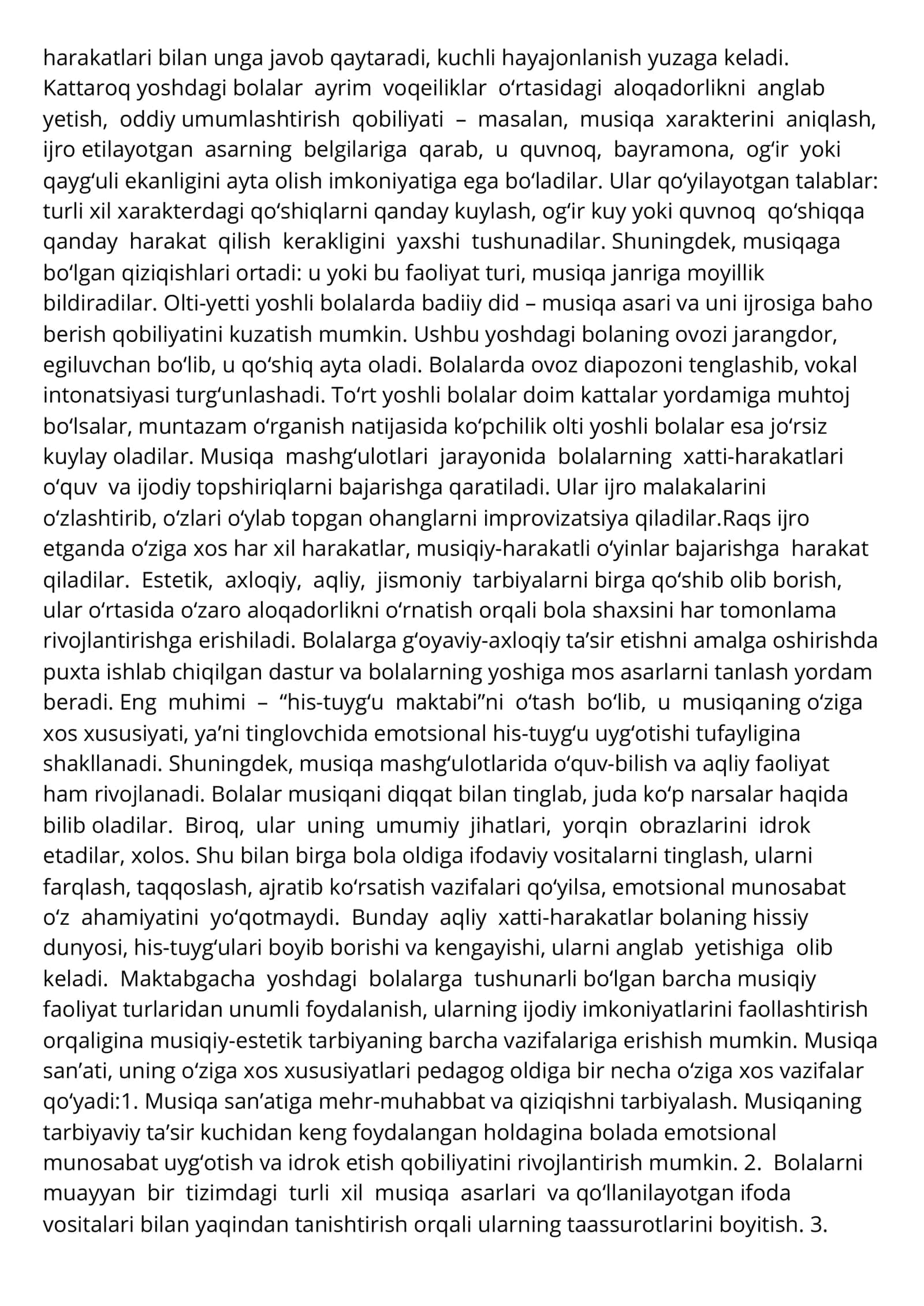 Maktabgacha kichik yoshdagi bolalarning musiqiy faoliyat mazmuni 2