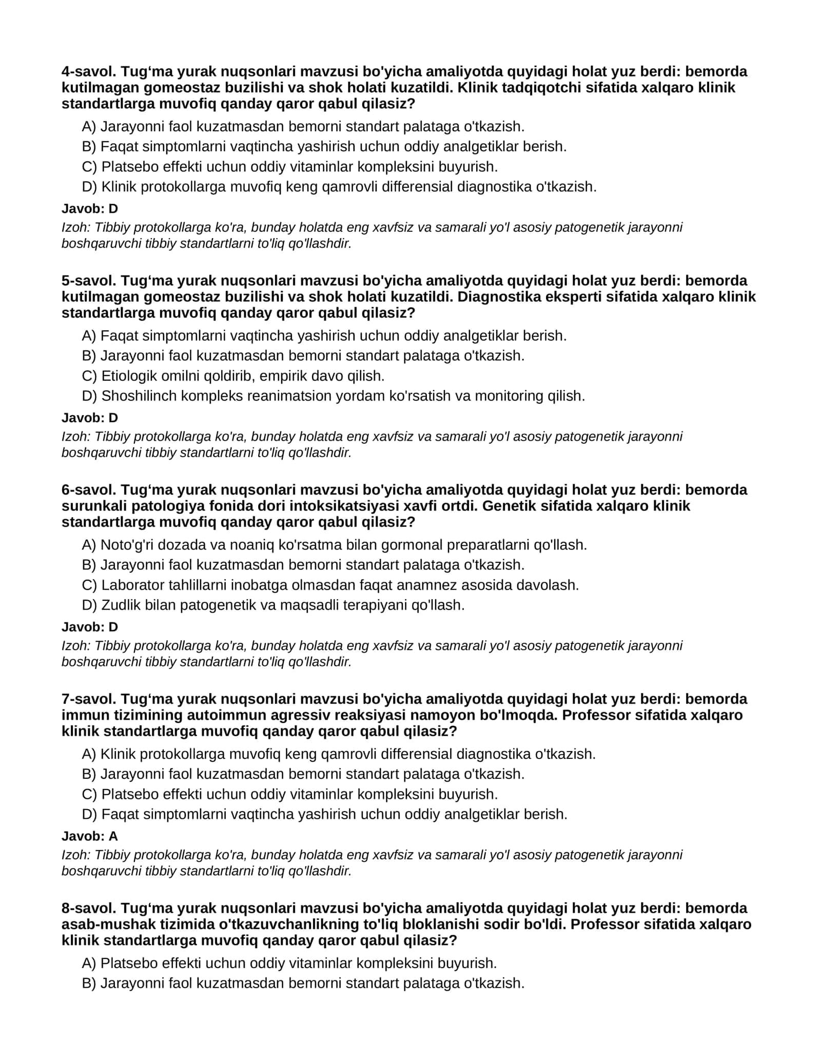 TUG‘MA YURAK NUQSONLARI - 2-QISM 2
