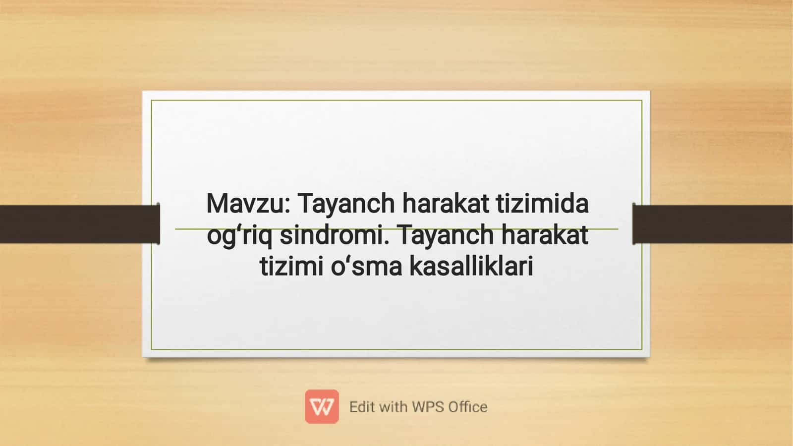 Tayanch harakat tizimida ogʻriq sindromi 2