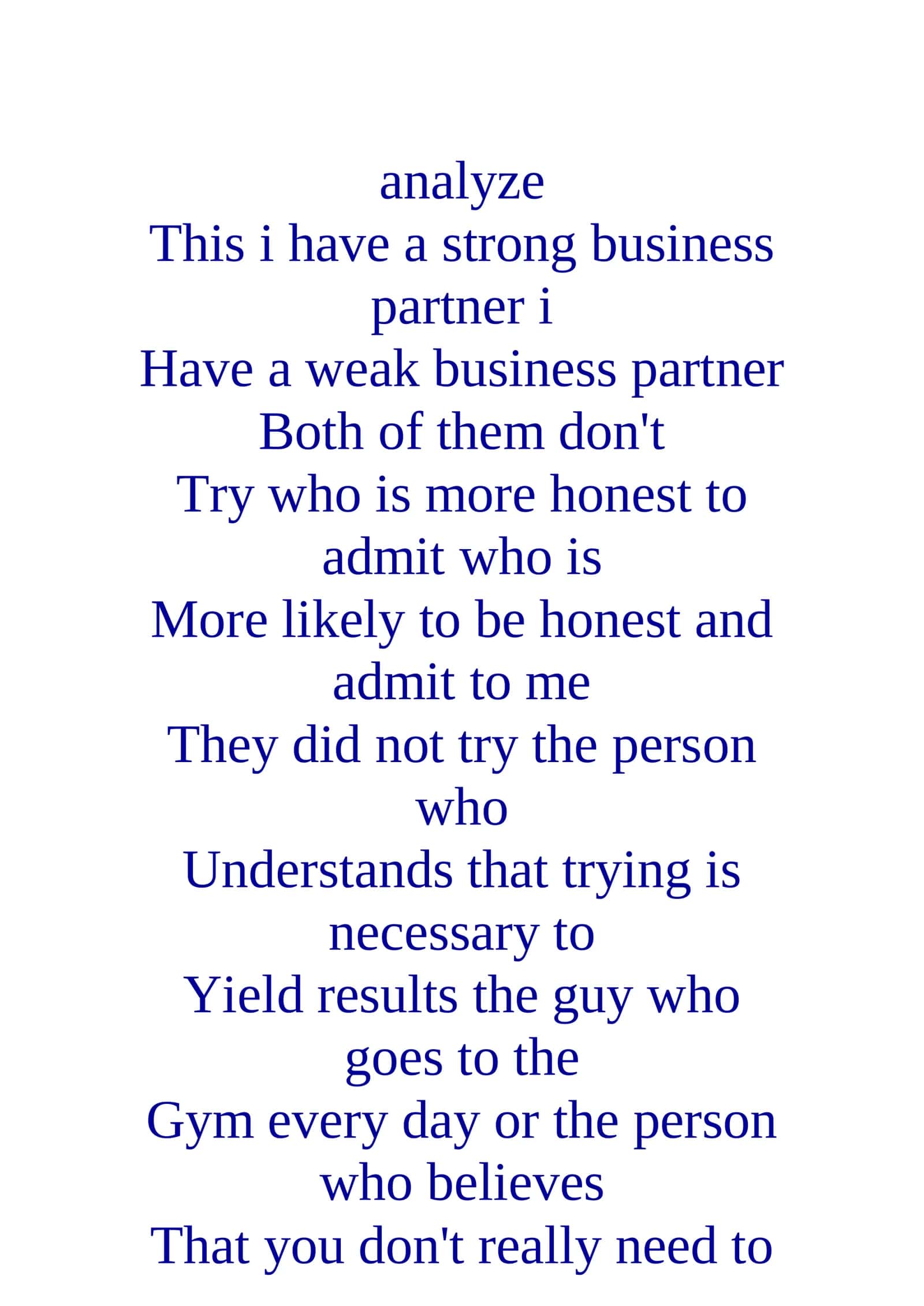 Dishonesty in Weakness 2