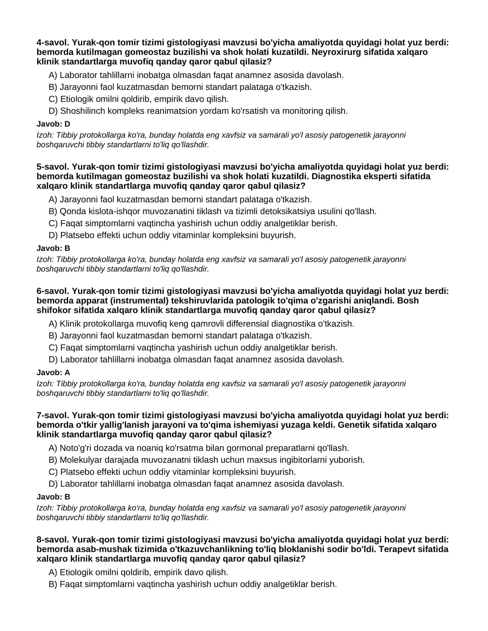 YURAK-QON TOMIR TIZIMI GISTOLOGIYASI - 2-QISM 2