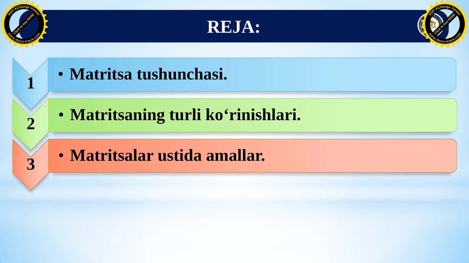 Matritsa tushunchasi 2