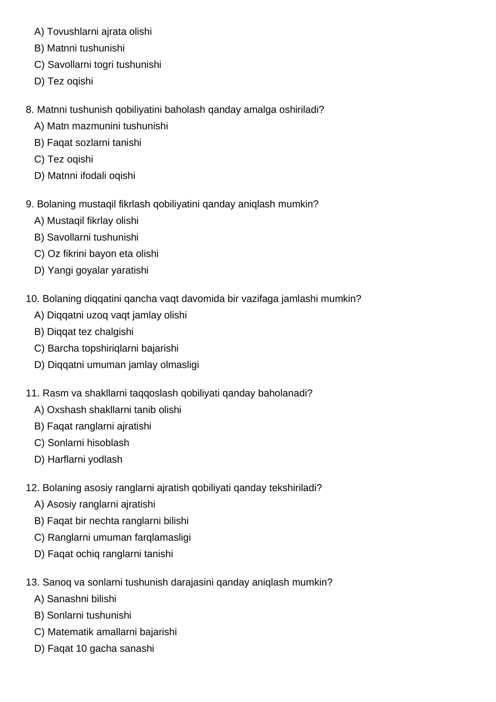 Maktabga tayyorgarlikni aniqlash metodikasi 2