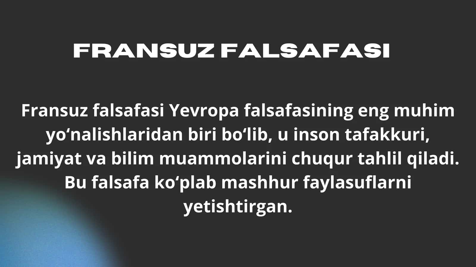 Fransuz falsafasi 2