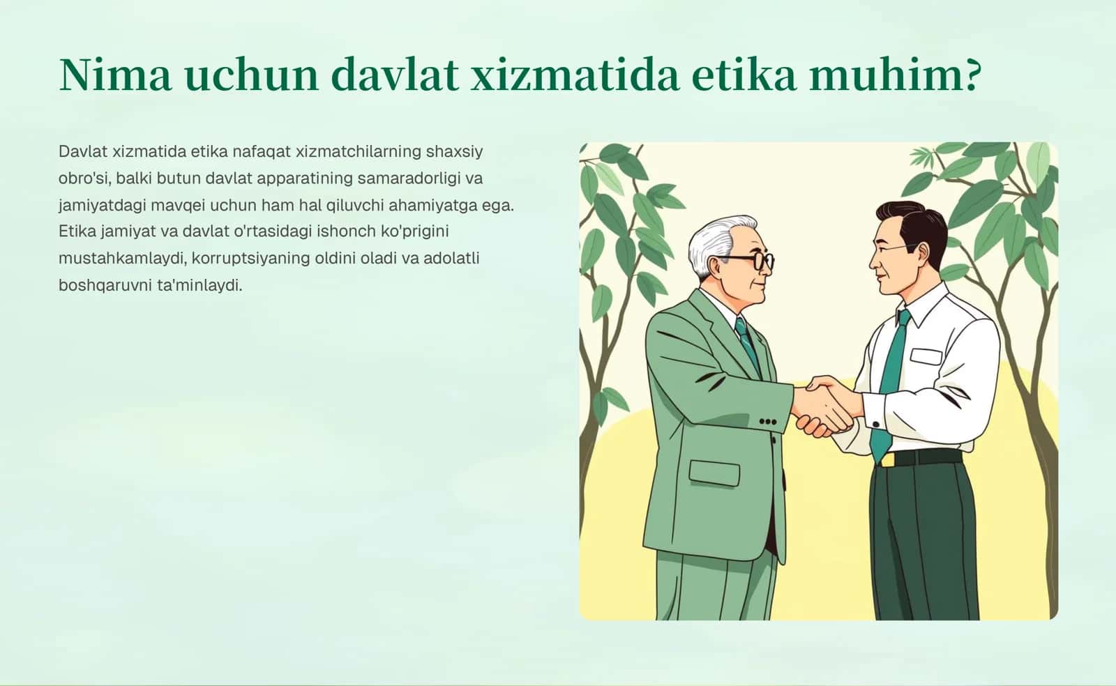 Davlat Xizmatchisi Etikasi Me'yorlari 2