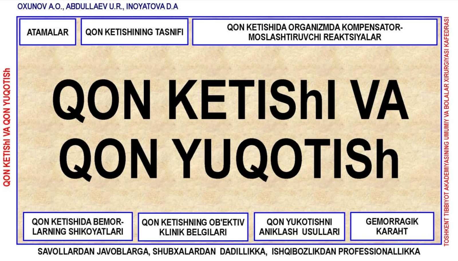 Qon ketish va uni tuxtatish 2