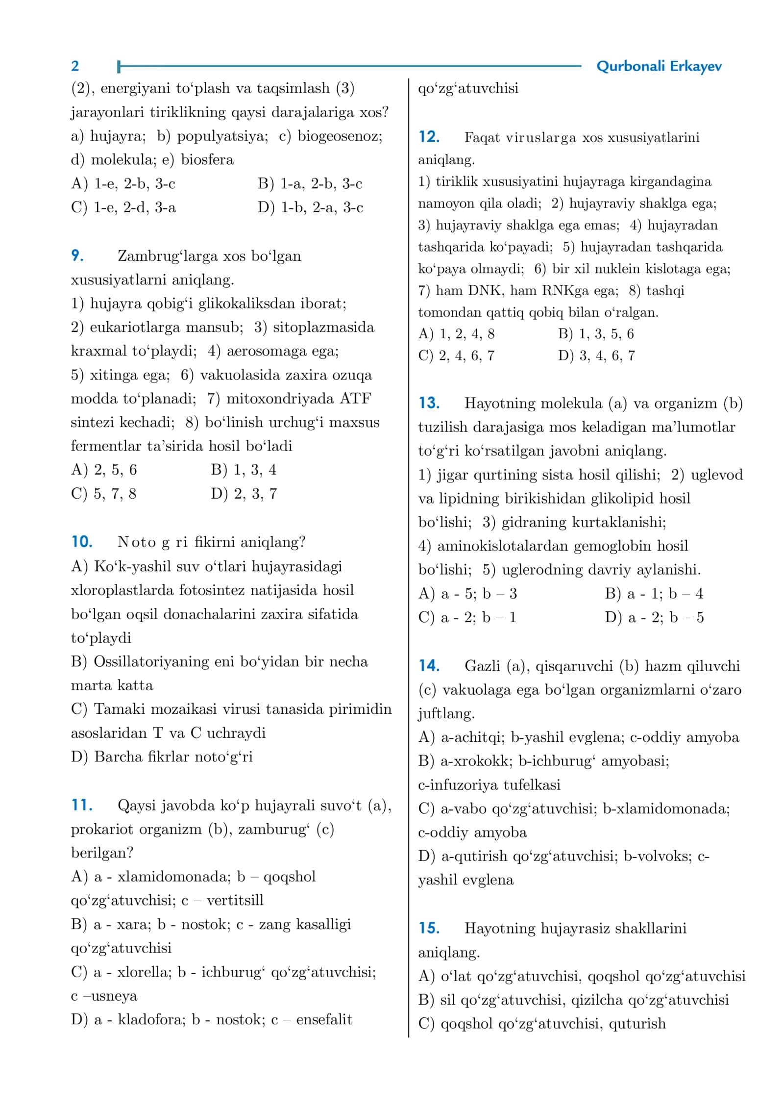 20– Nazorat testi 2