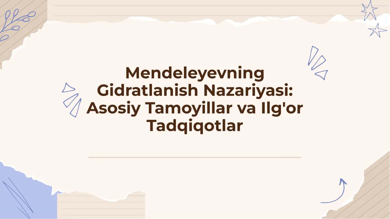Mendeleyevning Gidratlanish Nazariyasi 2