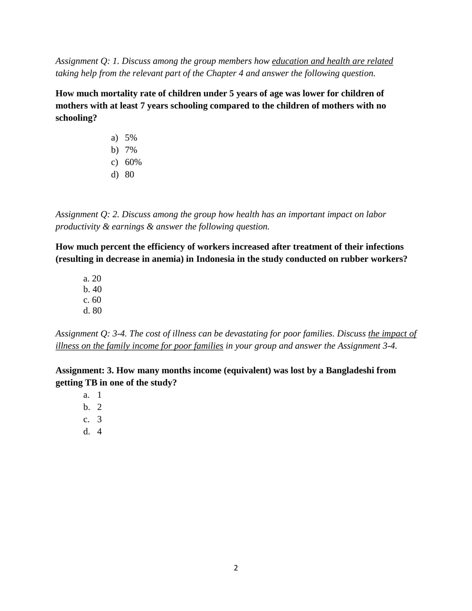 Global Health – Block 1.3 2