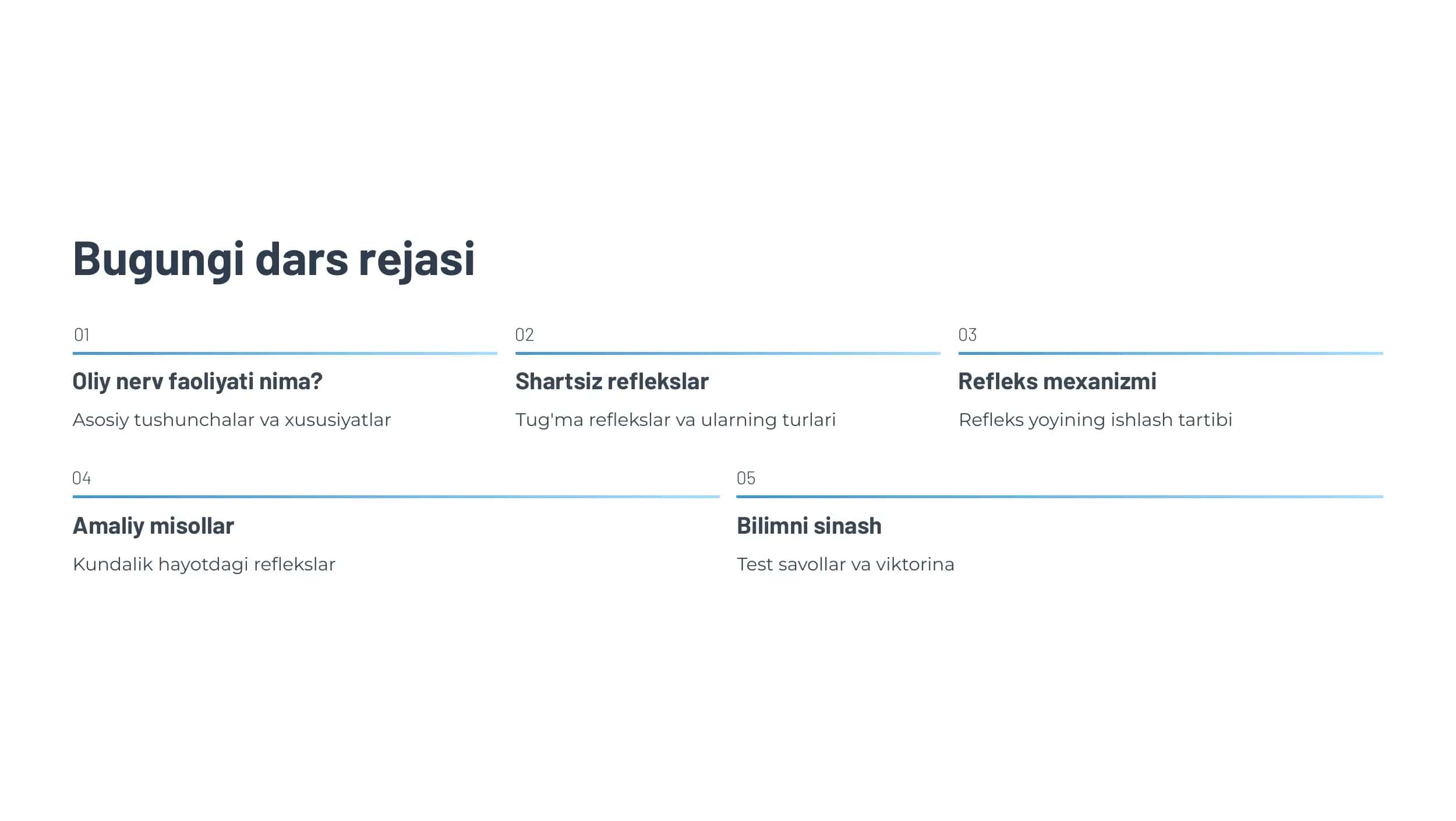 Oliy Nerv Faoliyati va Reflekslar 2