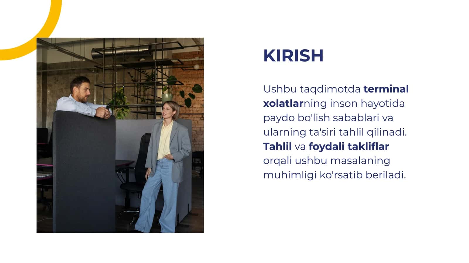 TERMINAL XOLATLARNING INSON HAYOTIDA PAYDO BO'LISH SABABLARI: TAHLIL VA FOYDALI TAKLIFLAR 2