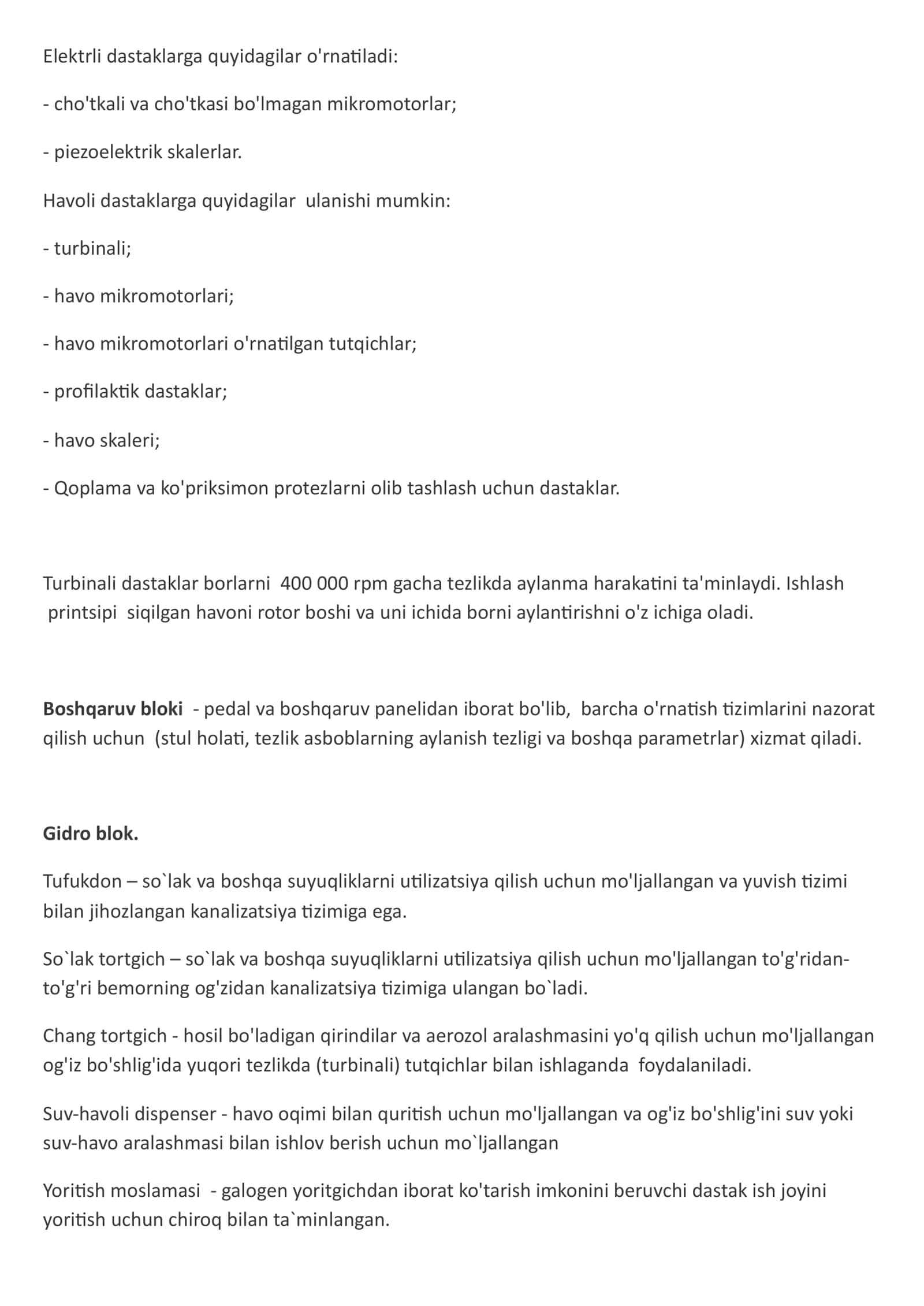 Ortopedik stomatologiya amaliyotida qoʻllaniladigan tibbiy asbob-uskunalar. 2