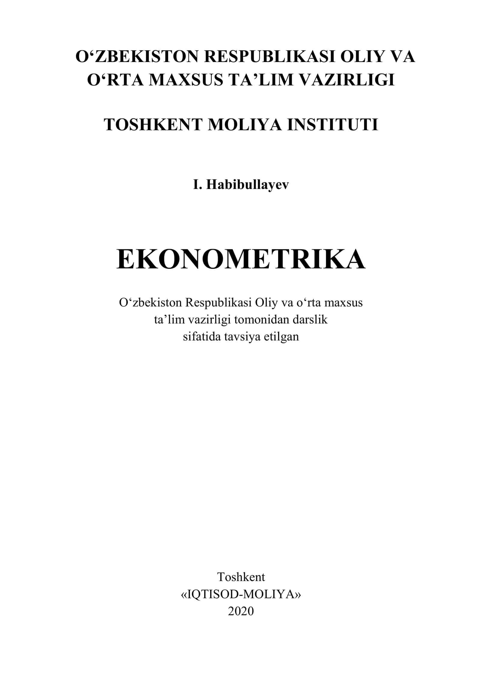 EKONOMETRIKA 2