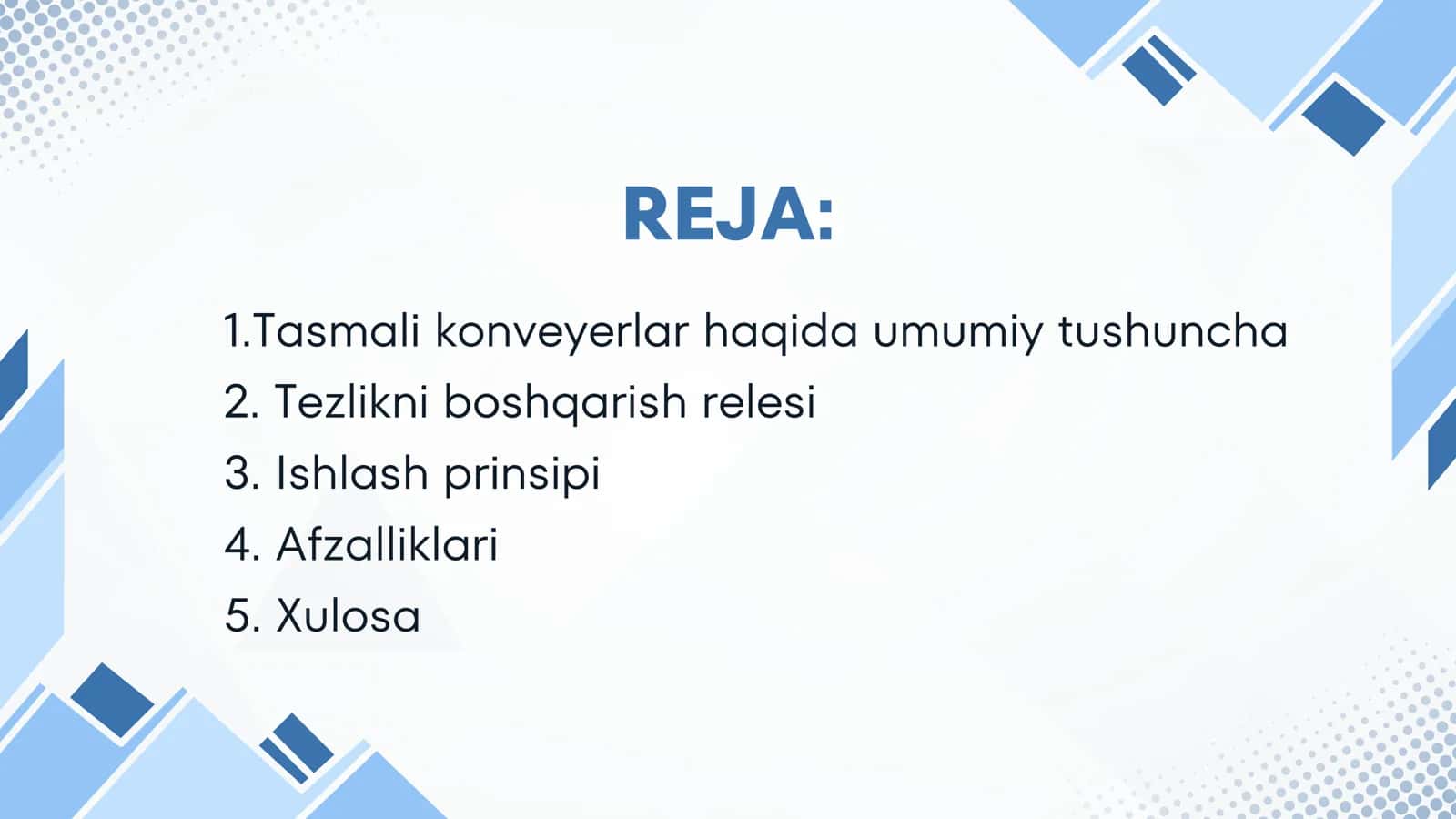 TEZLIKNI BOSHQARISH RELESI 2